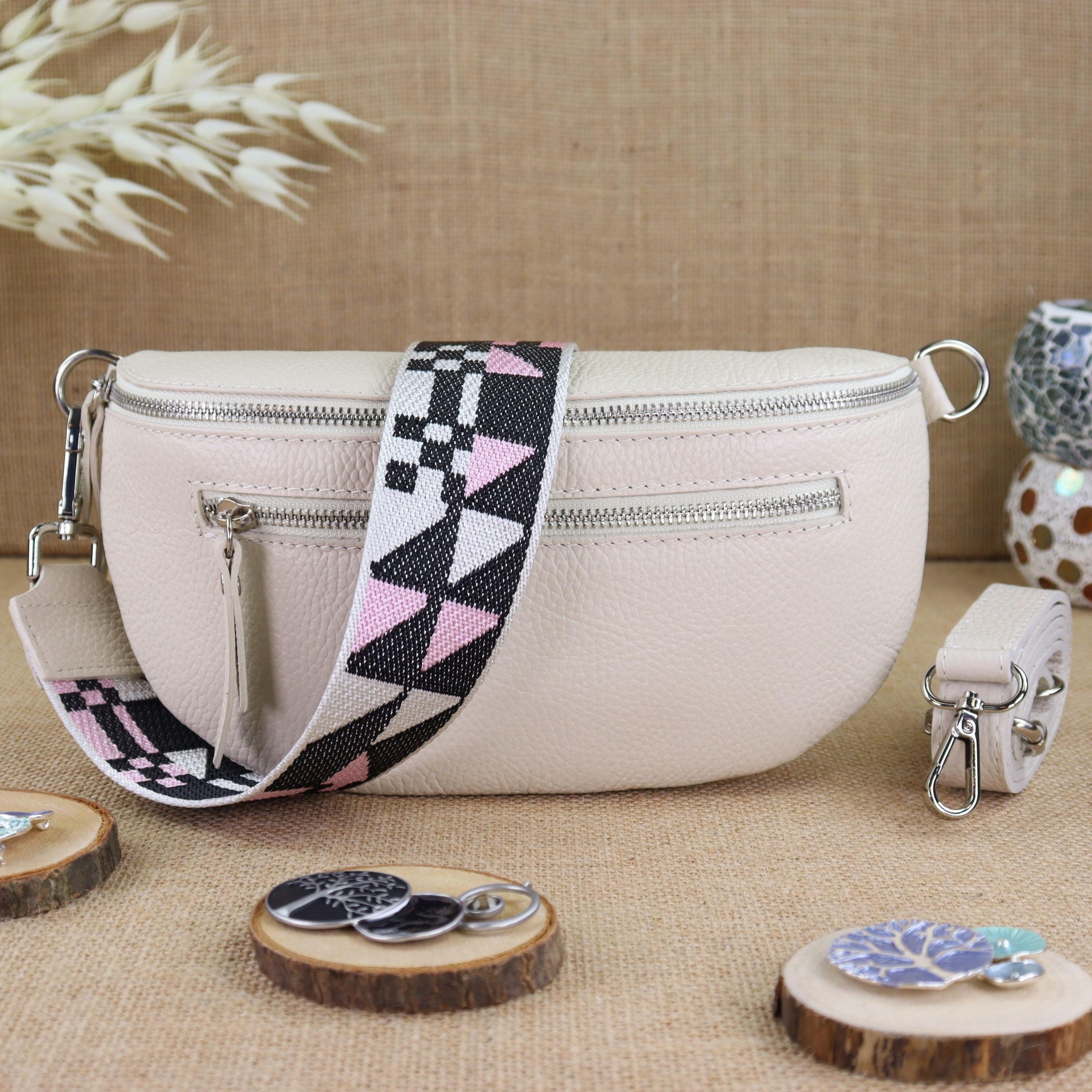 Bauchtasche Leder für Damen,Crossbody Bag Leder Damen,Crossbody Tasche Leder,Echtleder Frauen Tasche,Leder Gürteltasche Frauen,Leder Handtasche,Leder Hüfttasche für Frauen,Leder Tasche,Ledertasche mit Reißverschluss,Schulterriementasche,Schultertasche Led