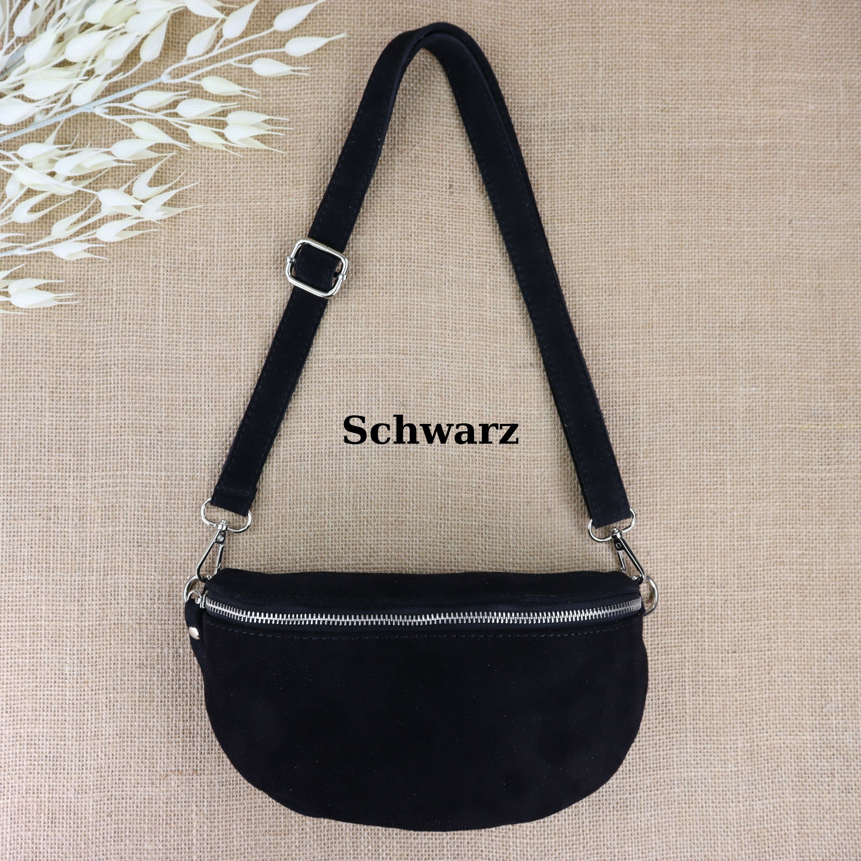 Bauchtasche Leder für Damen,Crossbody Tasche Leder,Leder Gürteltasche Frauen,Leder Handtasche,Leder Tasche,Rauleder-Gürteltasche Frauen,Schulterriementasche,Schultertasche Leder Frauen,Veloursleder Crossbody Tasche,Wildleder Crossbody Bag Damen,Wildleder