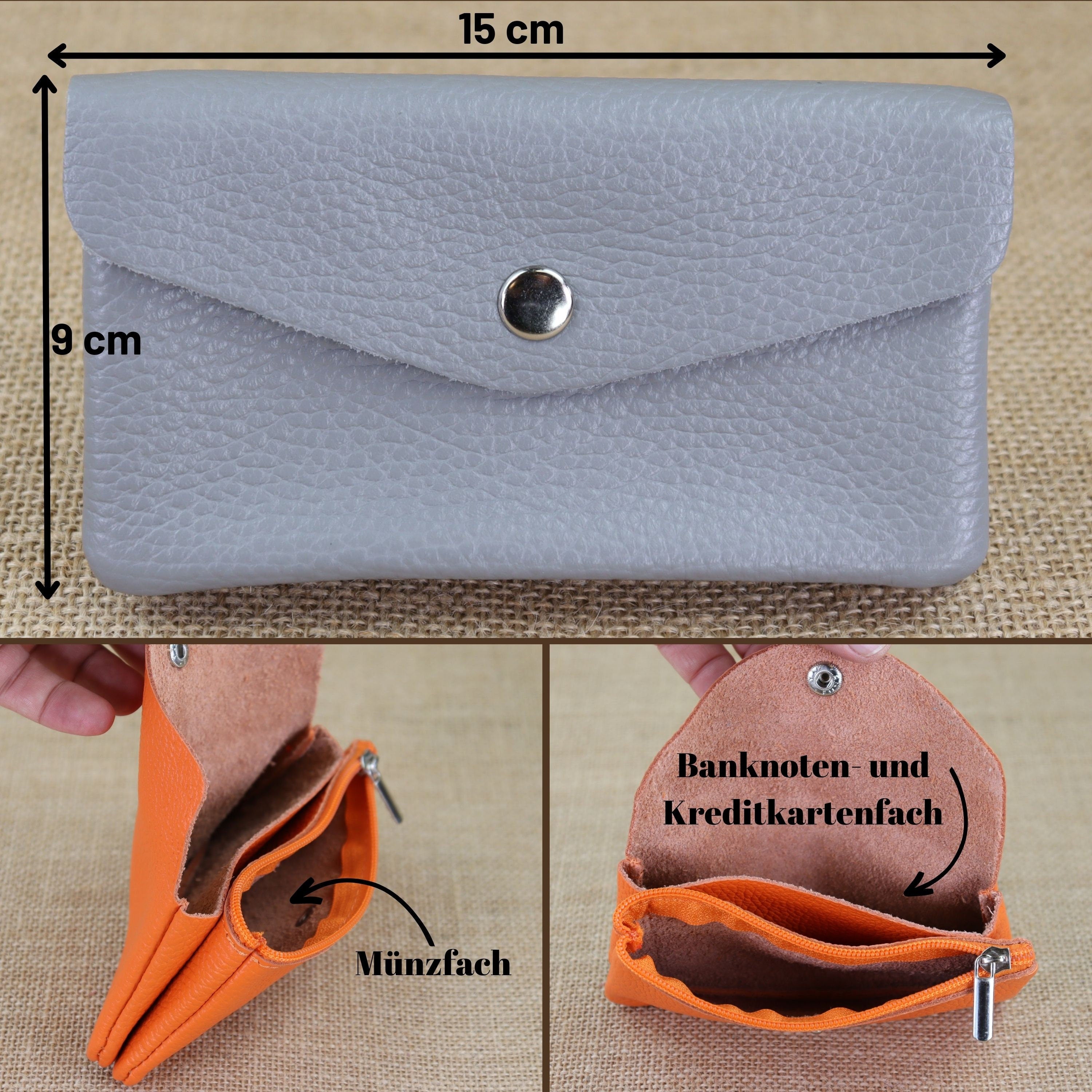 Brieftasche mit Druckknopf,Brieftasche mit vielen Fächern,Geburtstagsgeschenke,Kartenhalter Leder Geldbörse,Klein Handgefertigte Geldbörse,Klein Leder Damen Portemonnaie,Leder Münztasche,Mini Leder Damen Geldbeutel,Mini Leder Frauen Geldbörse,minimalistis