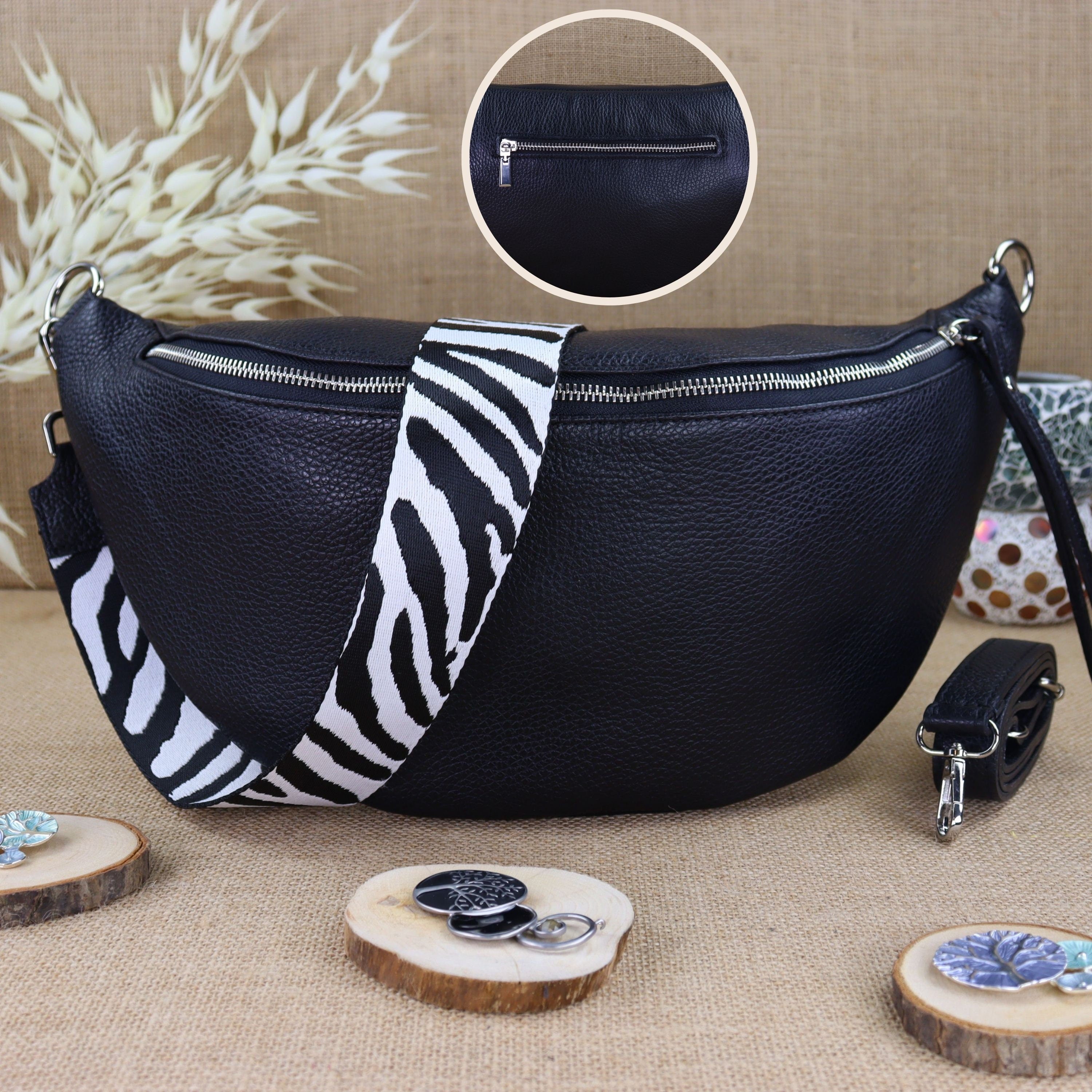 Bauchtasche Leder für Damen,Crossbody Bag Leder Damen,Crossbody Tasche Leder,Leder Gürteltasche Frauen,Leder Handtasche,Leder Hüfttasche für Frauen,Leder Tasche,Ledertasche mit Reißverschluss,Schulterriementasche,Schultertasche Leder Frauen,Tasche mit gem