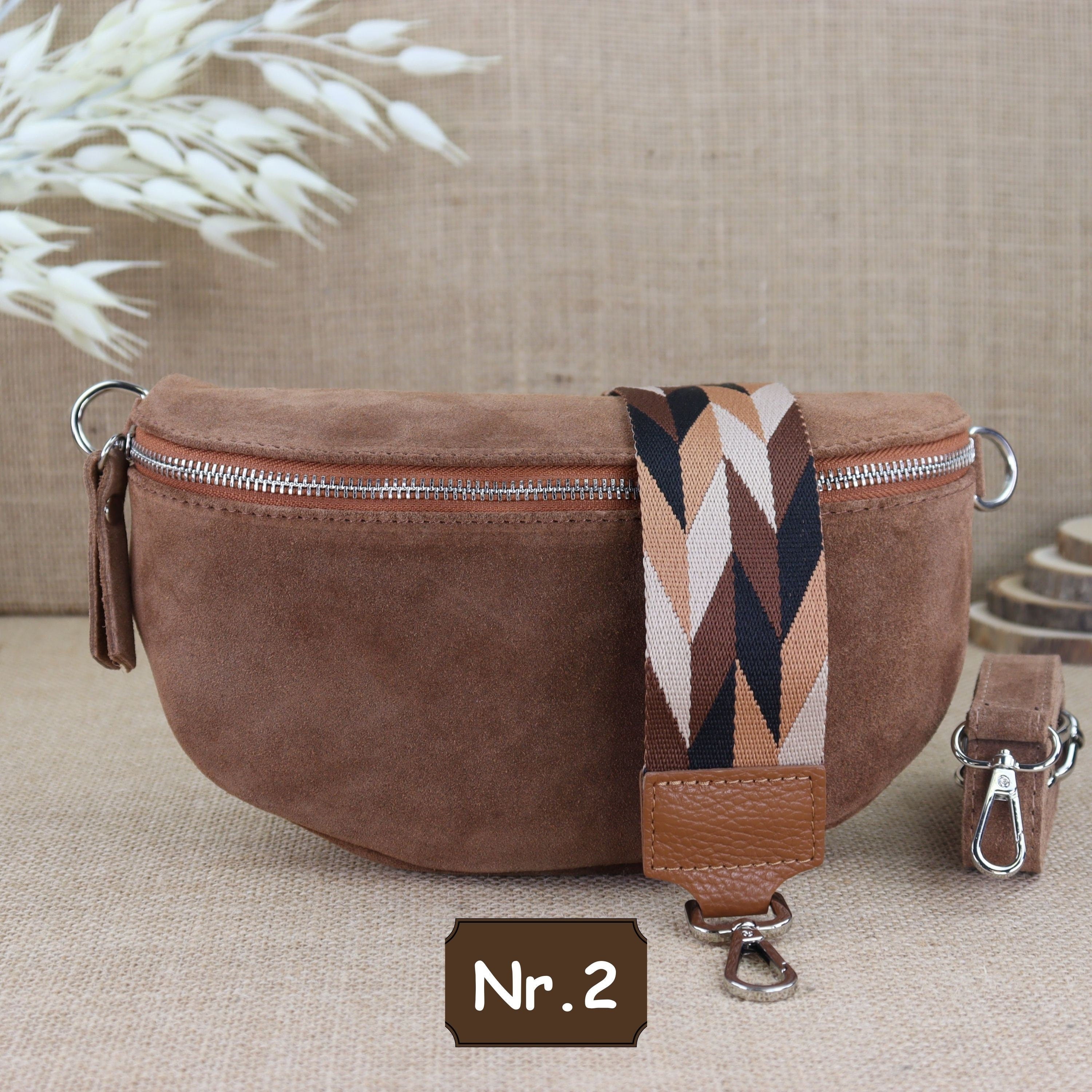 Bauchtasche Leder für Damen,Crossbody Tasche Leder,Leder Gürteltasche Frauen,Leder Handtasche,Leder Tasche,Rauleder-Gürteltasche Frauen,Schulterriementasche,Schultertasche Leder Frauen,Veloursleder Crossbody Tasche,Wildleder Crossbody Bag Damen,Wildleder