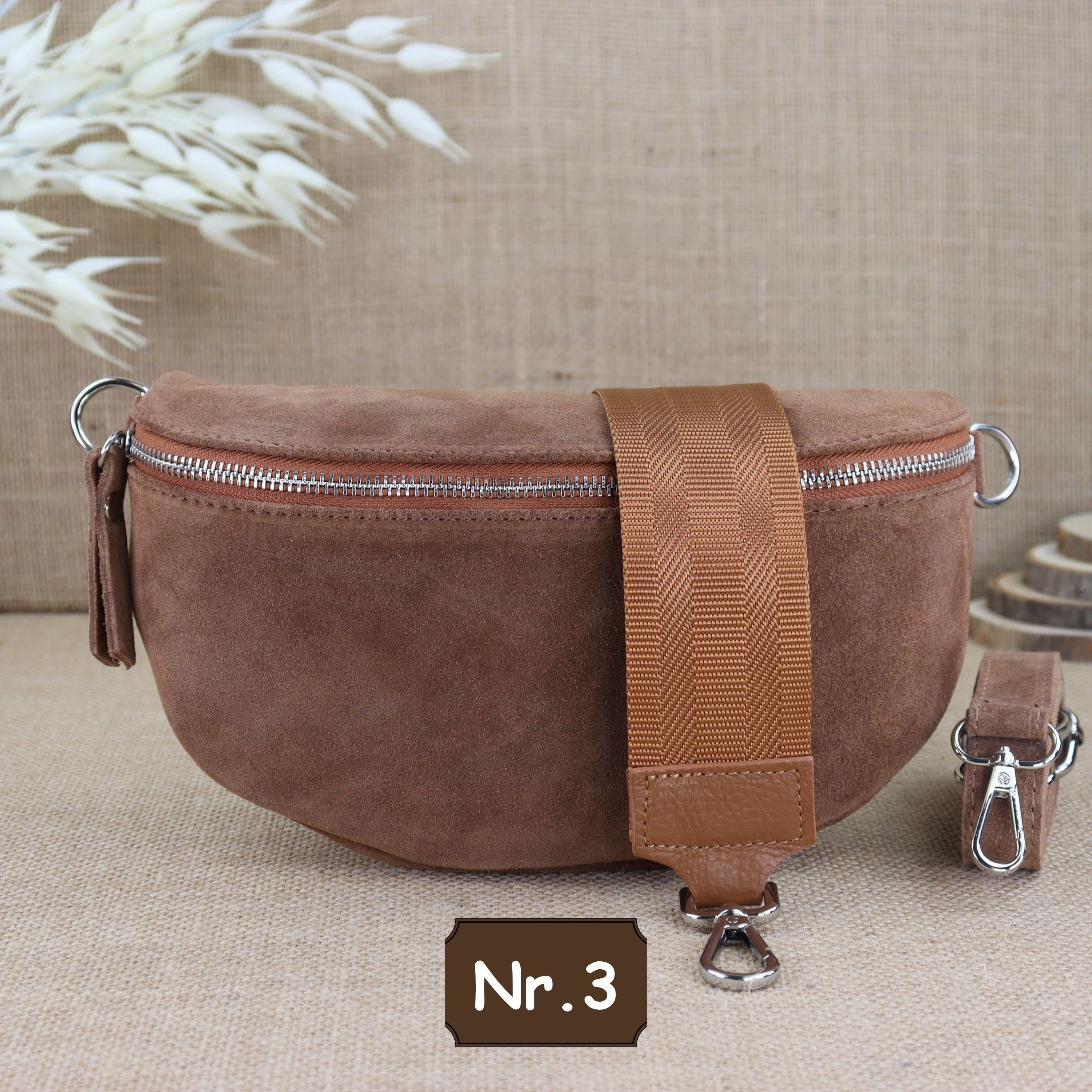 Bauchtasche Leder für Damen,Crossbody Tasche Leder,Leder Gürteltasche Frauen,Leder Handtasche,Leder Tasche,Rauleder-Gürteltasche Frauen,Schulterriementasche,Schultertasche Leder Frauen,Veloursleder Crossbody Tasche,Wildleder Crossbody Bag Damen,Wildleder