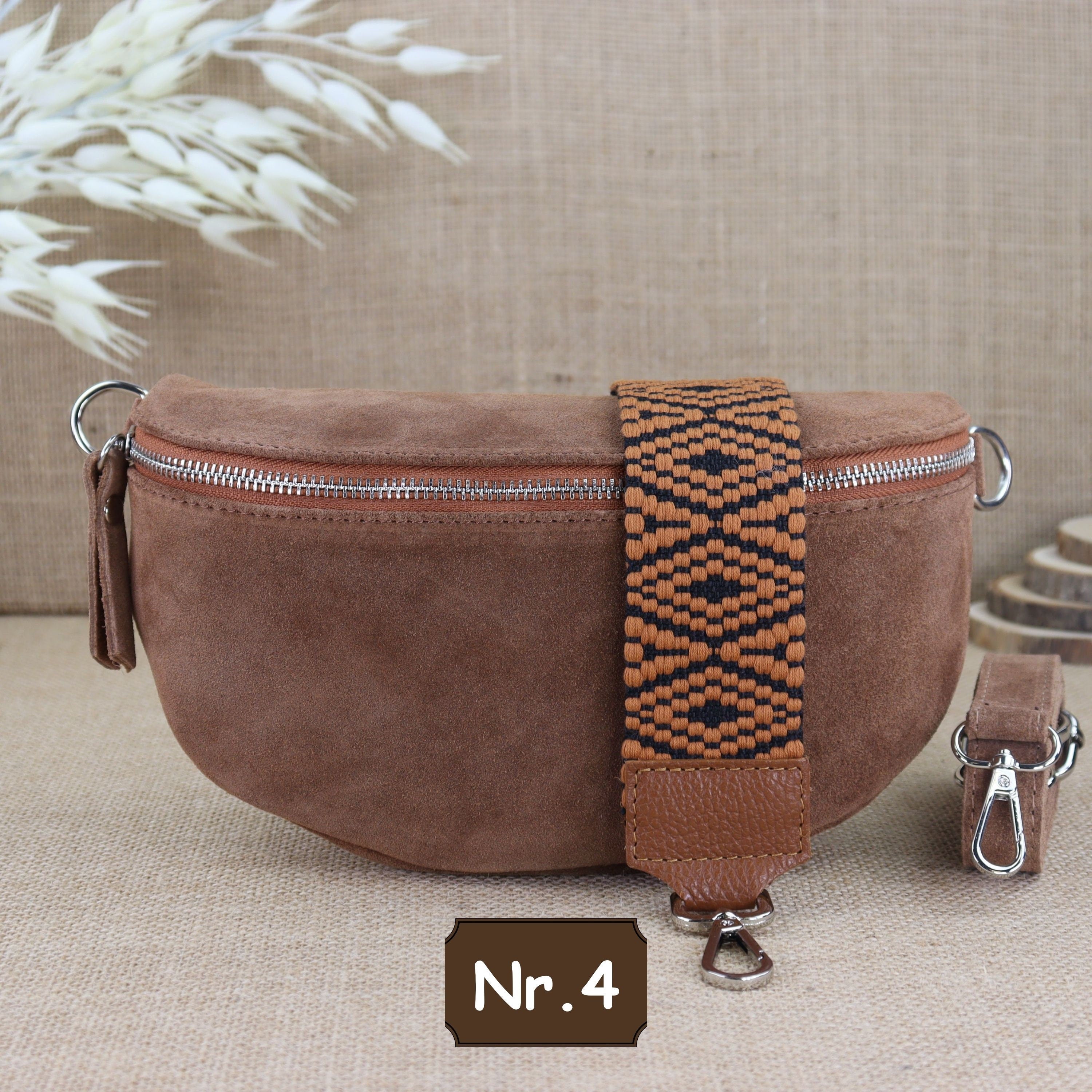 Bauchtasche Leder für Damen,Crossbody Tasche Leder,Leder Gürteltasche Frauen,Leder Handtasche,Leder Tasche,Rauleder-Gürteltasche Frauen,Schulterriementasche,Schultertasche Leder Frauen,Veloursleder Crossbody Tasche,Wildleder Crossbody Bag Damen,Wildleder