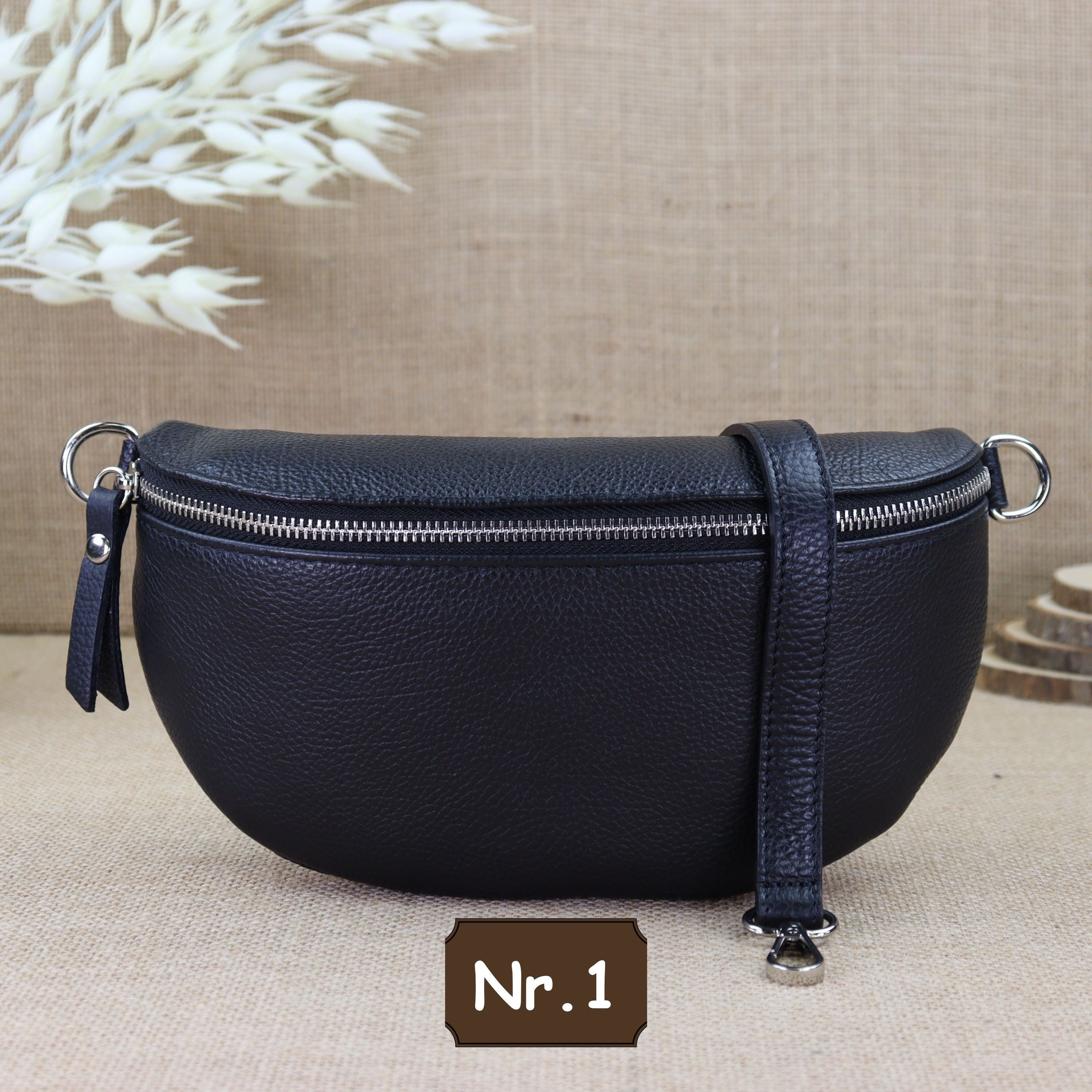 Bauchtasche Leder für Damen,Crossbody Bag Leder Damen,Crossbody Tasche Leder,Echtleder Frauen Tasche,Leder Gürteltasche Frauen,Leder Handtasche,Leder Hüfttasche für Frauen,Leder Tasche,Ledertasche mit Reißverschluss,Schulterriementasche,Schultertasche Led