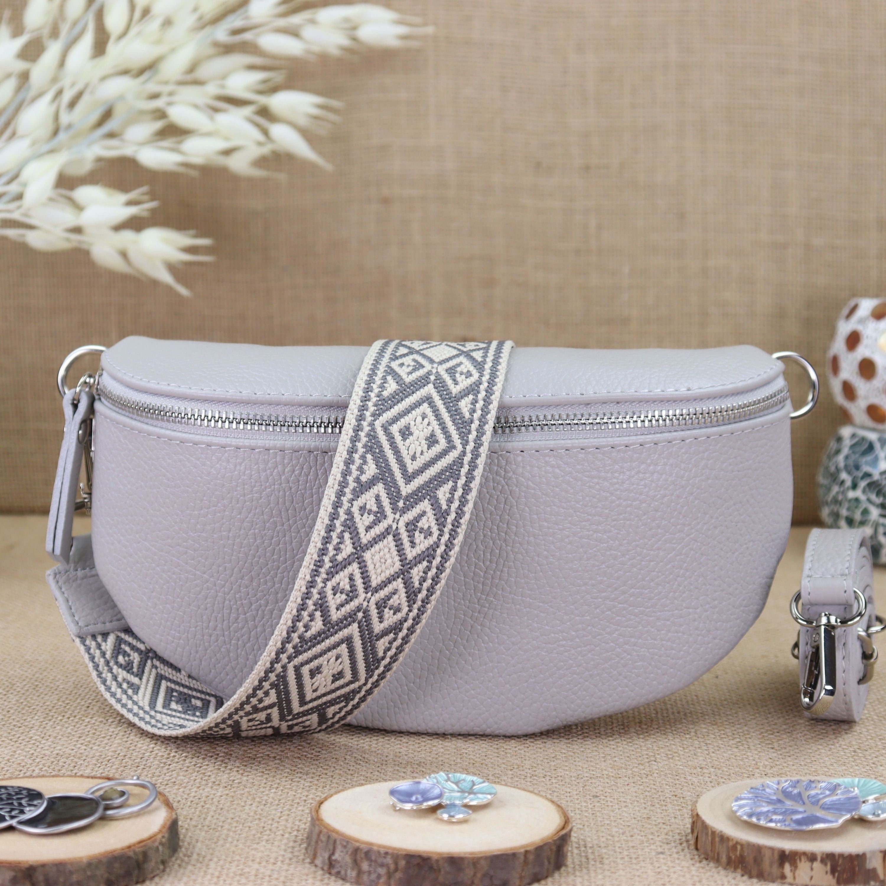 Bauchtasche Leder für Damen,Crossbody Bag Leder Damen,Crossbody Tasche Leder,Echtleder Frauen Tasche,Leder Gürteltasche Frauen,Leder Handtasche,Leder Hüfttasche für Frauen,Leder Tasche,Ledertasche mit Reißverschluss,Schulterriementasche,Schultertasche Led