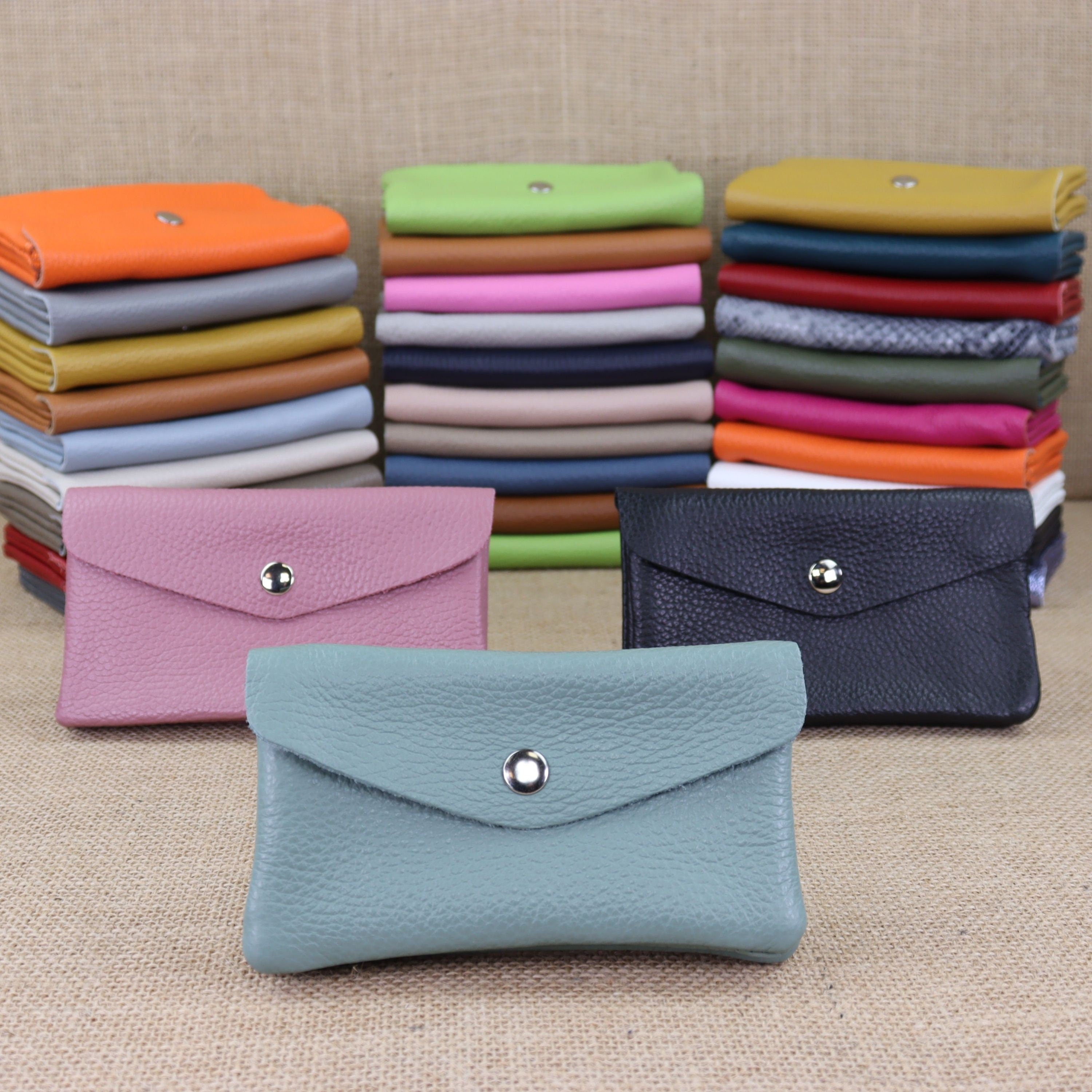 Brieftasche mit Druckknopf,Brieftasche mit vielen Fächern,Geburtstagsgeschenke,Kartenhalter Leder Geldbörse,Klein Handgefertigte Geldbörse,Klein Leder Damen Portemonnaie,Leder Münztasche,Mini Leder Damen Geldbeutel,Mini Leder Frauen Geldbörse,minimalistis