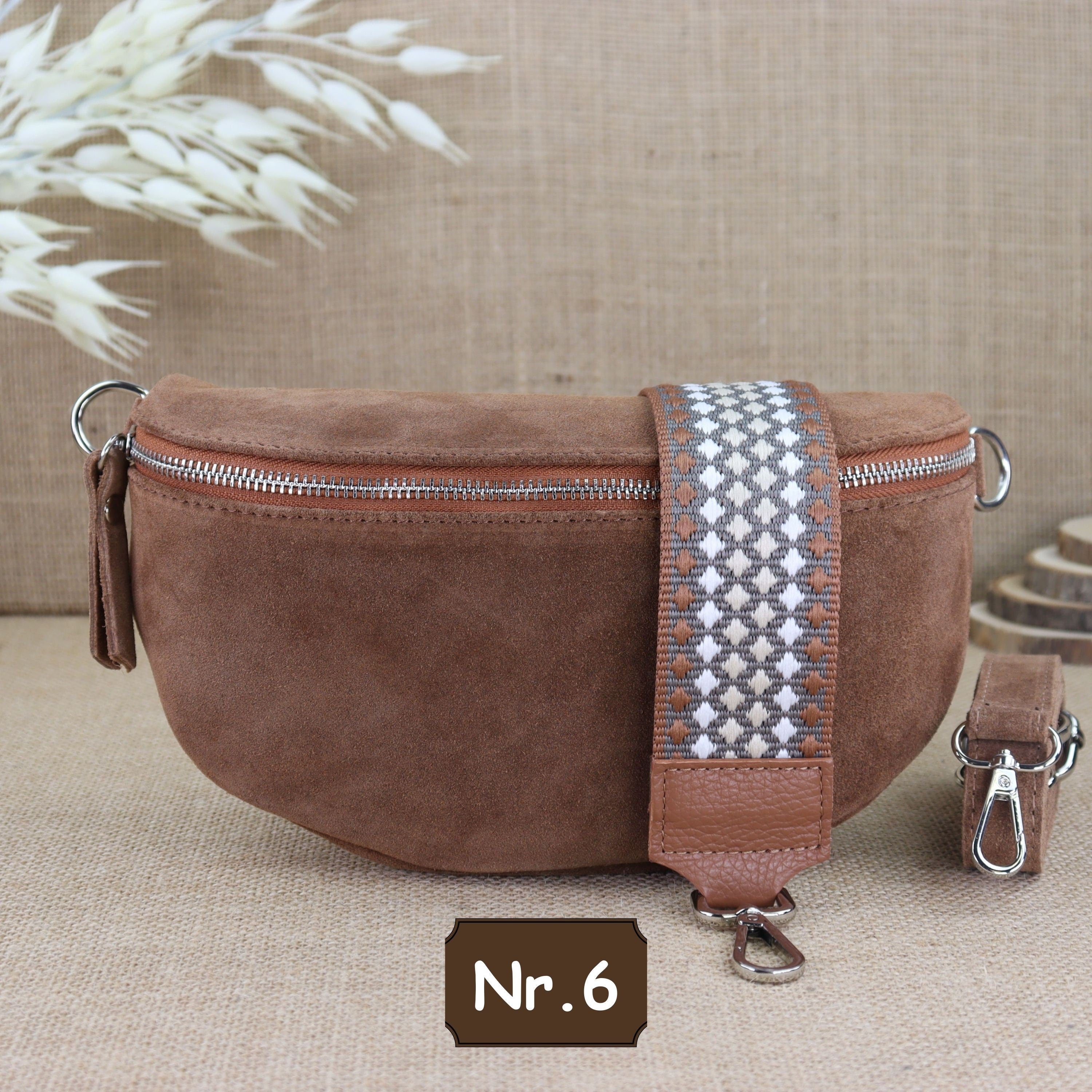 Bauchtasche Leder für Damen,Crossbody Tasche Leder,Leder Gürteltasche Frauen,Leder Handtasche,Leder Tasche,Rauleder-Gürteltasche Frauen,Schulterriementasche,Schultertasche Leder Frauen,Veloursleder Crossbody Tasche,Wildleder Crossbody Bag Damen,Wildleder