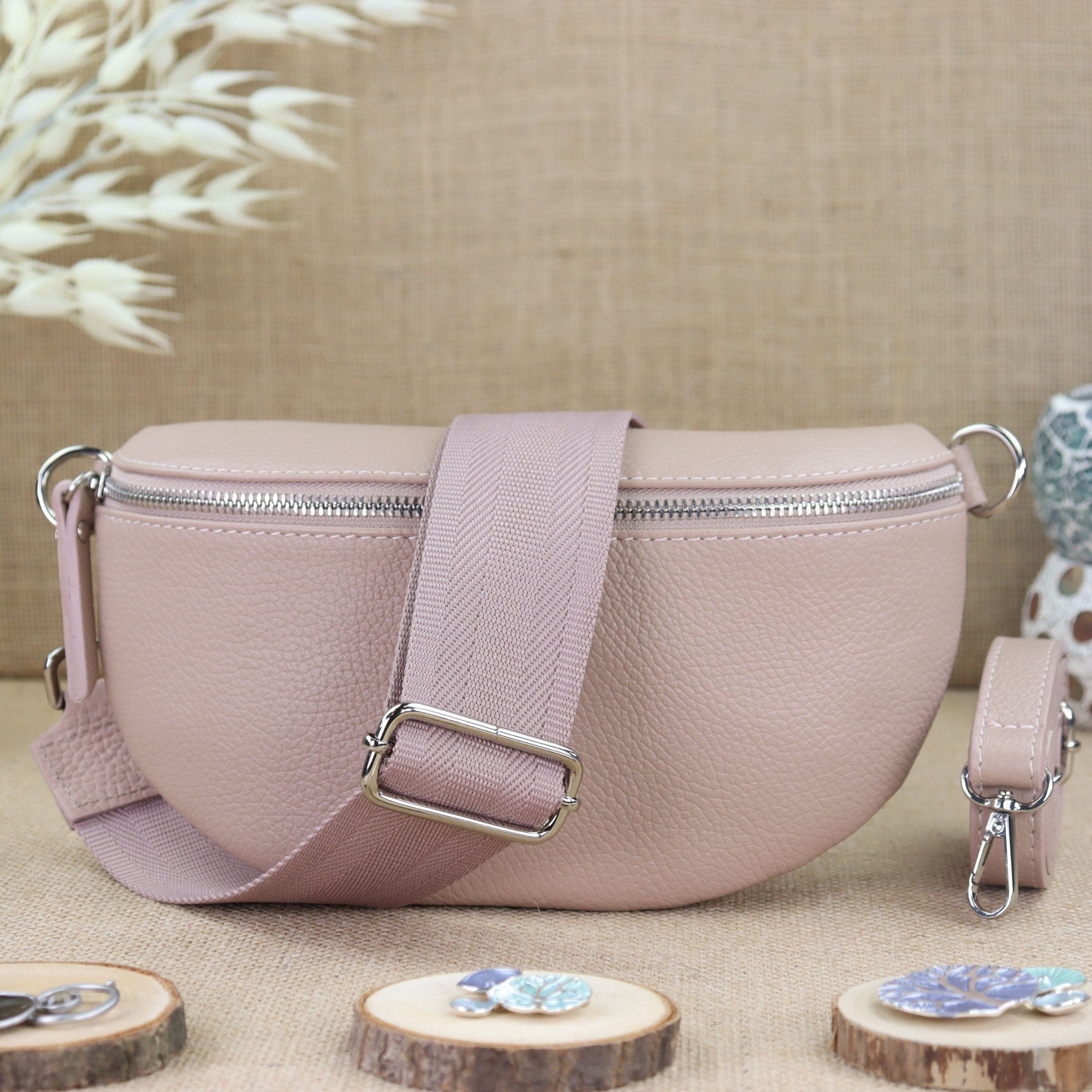 Bauchtasche Leder für Damen,Crossbody Bag Leder Damen,Crossbody Tasche Leder,Echtleder Frauen Tasche,Leder Gürteltasche Frauen,Leder Handtasche,Leder Hüfttasche für Frauen,Leder Tasche,Ledertasche mit Reißverschluss,Schulterriementasche,Schultertasche Led