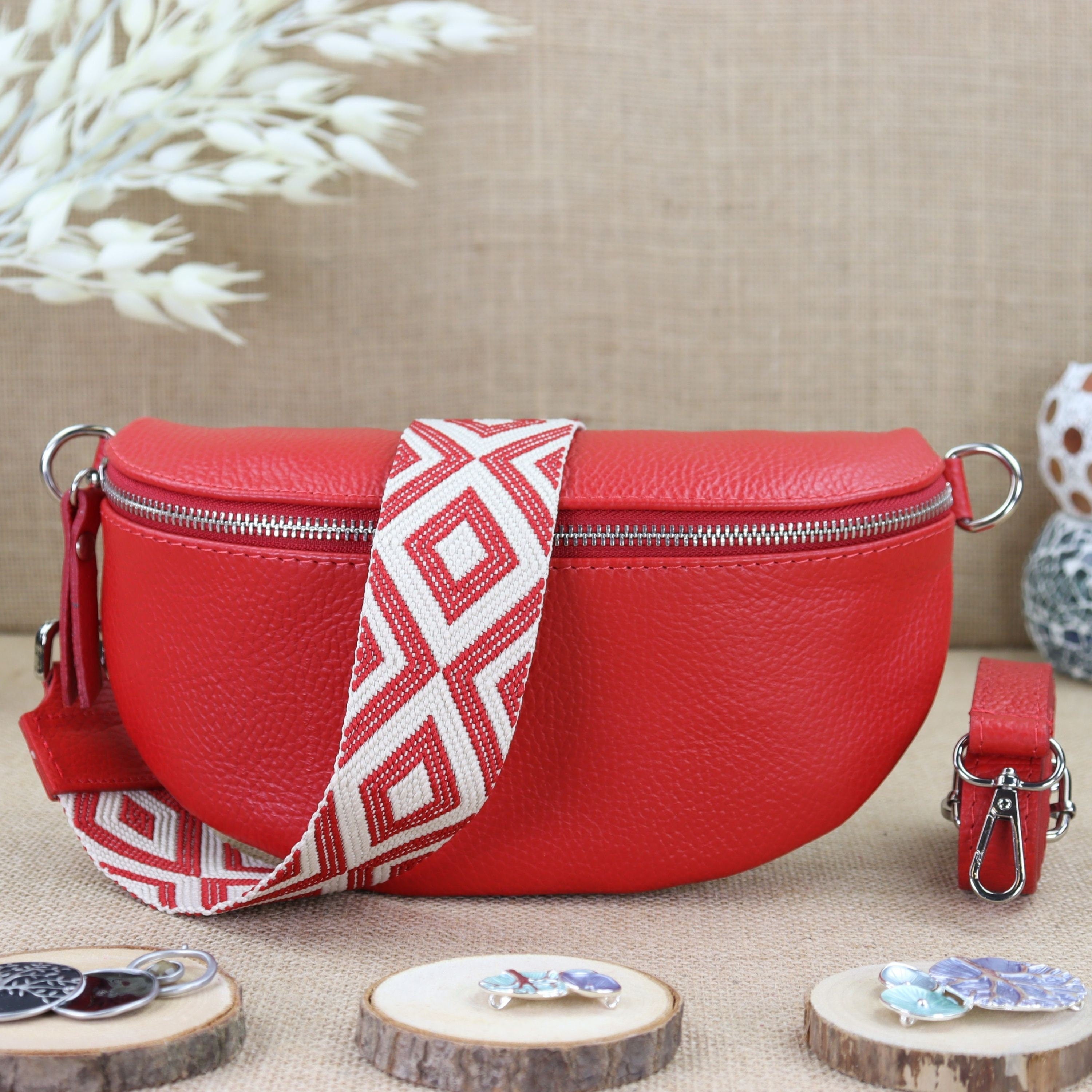 Bauchtasche Leder für Damen,Crossbody Bag Leder Damen,Crossbody Tasche Leder,Echtleder Frauen Tasche,Leder Gürteltasche Frauen,Leder Handtasche,Leder Hüfttasche für Frauen,Leder Tasche,Ledertasche mit Reißverschluss,Schulterriementasche,Schultertasche Led