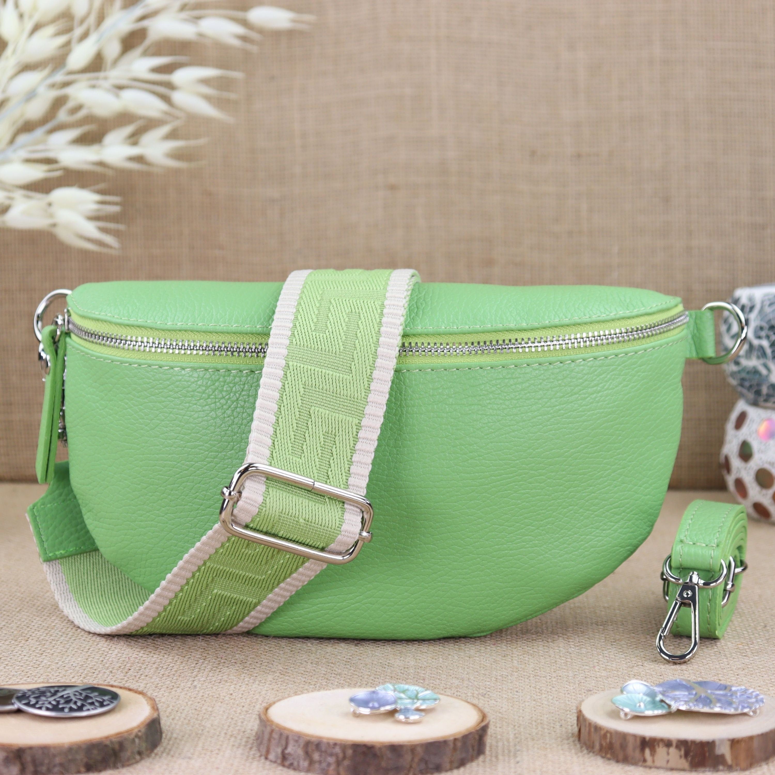 Bauchtasche Leder für Damen,Crossbody Bag Leder Damen,Crossbody Tasche Leder,Echtleder Frauen Tasche,Leder Gürteltasche Frauen,Leder Handtasche,Leder Hüfttasche für Frauen,Leder Tasche,Ledertasche mit Reißverschluss,Schulterriementasche,Schultertasche Led