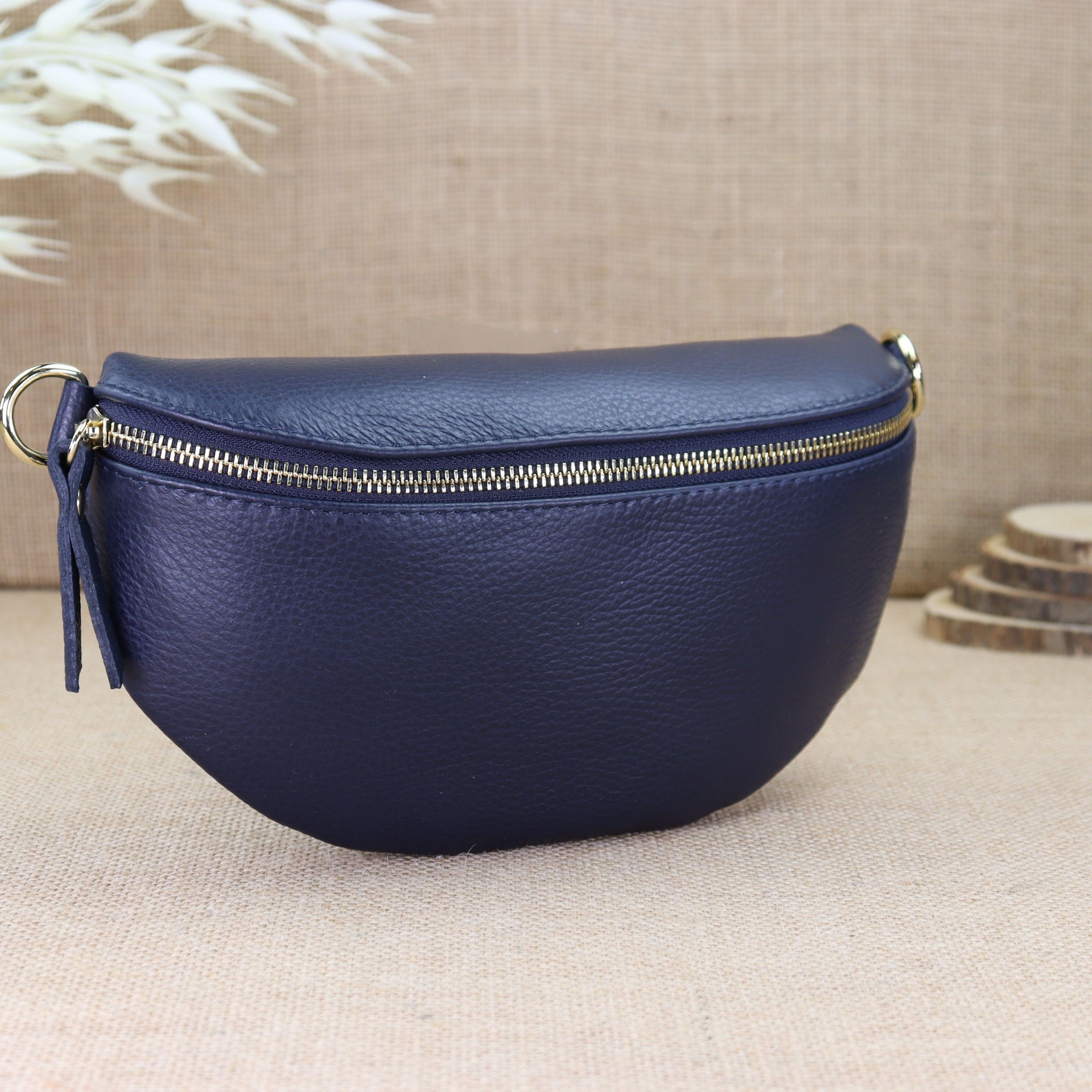 Bauchtasche Leder für Damen,Crossbody Bag Leder Damen,Crossbody Tasche Leder,Echtleder Frauen Tasche,Geschenk für Sie,Goldfarbene Ledertasche,Leder Gürteltasche Frauen,Leder Handtasche,Leder Hüfttasche für Frauen,Ledertasche mit Reißverschluss,Schulterrie
