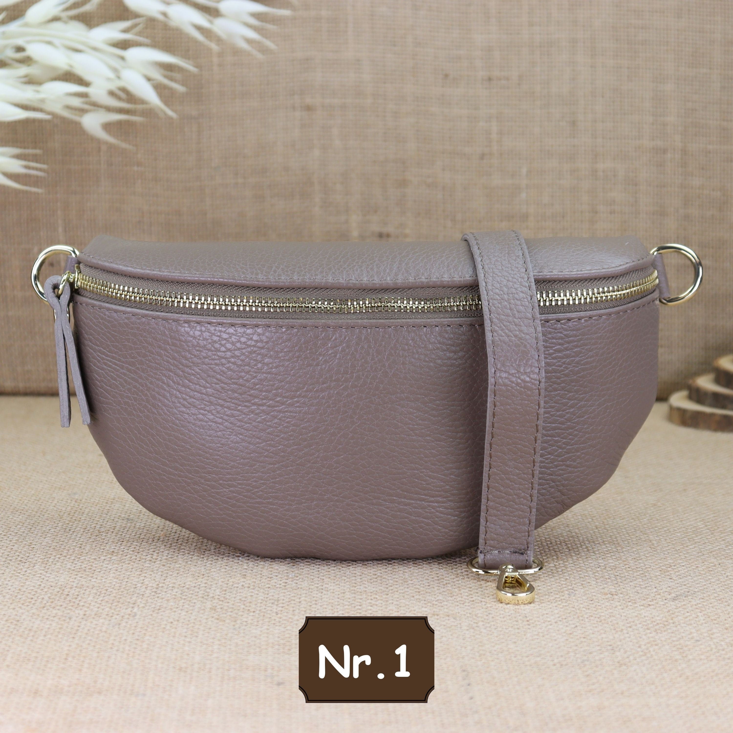 Bauchtasche Leder für Damen,Crossbody Bag Leder Damen,Crossbody Tasche Leder,Echtleder Frauen Tasche,Geschenk für Sie,Goldfarbene Ledertasche,Leder Gürteltasche Frauen,Leder Handtasche,Leder Hüfttasche für Frauen,Ledertasche mit Reißverschluss,Schulterrie