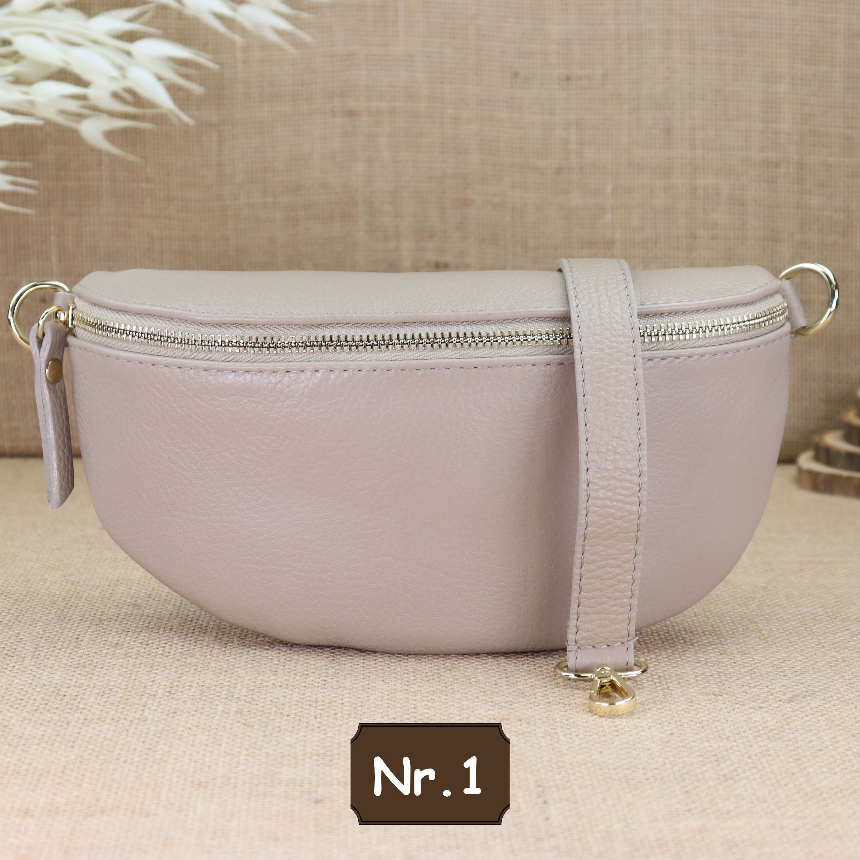 Bauchtasche Leder für Damen,Crossbody Bag Leder Damen,Crossbody Tasche Leder,Echtleder Frauen Tasche,Geschenk für Sie,Goldfarbene Ledertasche,Leder Gürteltasche Frauen,Leder Handtasche,Leder Hüfttasche für Frauen,Ledertasche mit Reißverschluss,Schulterrie