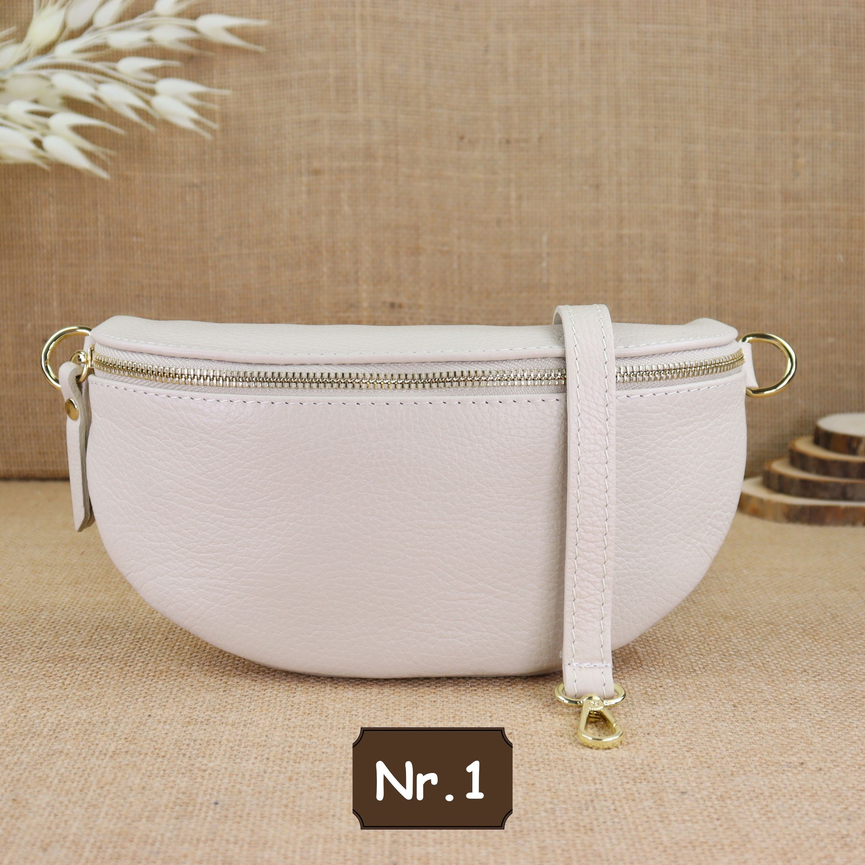 Bauchtasche Leder für Damen,Crossbody Bag Leder Damen,Crossbody Tasche Leder,Echtleder Frauen Tasche,Geschenk für Sie,Goldfarbene Ledertasche,Leder Gürteltasche Frauen,Leder Handtasche,Leder Hüfttasche für Frauen,Ledertasche mit Reißverschluss,Schulterrie