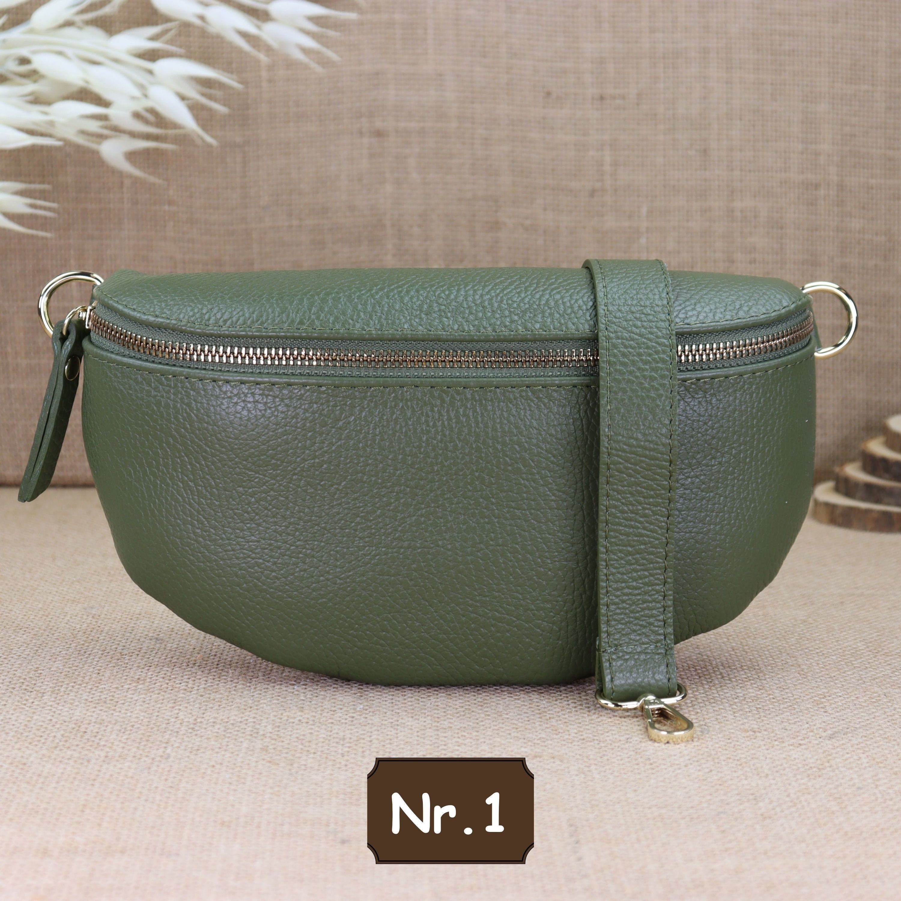 Bauchtasche Leder für Damen,Crossbody Bag Leder Damen,Crossbody Tasche Leder,Echtleder Frauen Tasche,Geschenk für Sie,Goldfarbene Ledertasche,Leder Gürteltasche Frauen,Leder Handtasche,Leder Hüfttasche für Frauen,Ledertasche mit Reißverschluss,Schulterrie