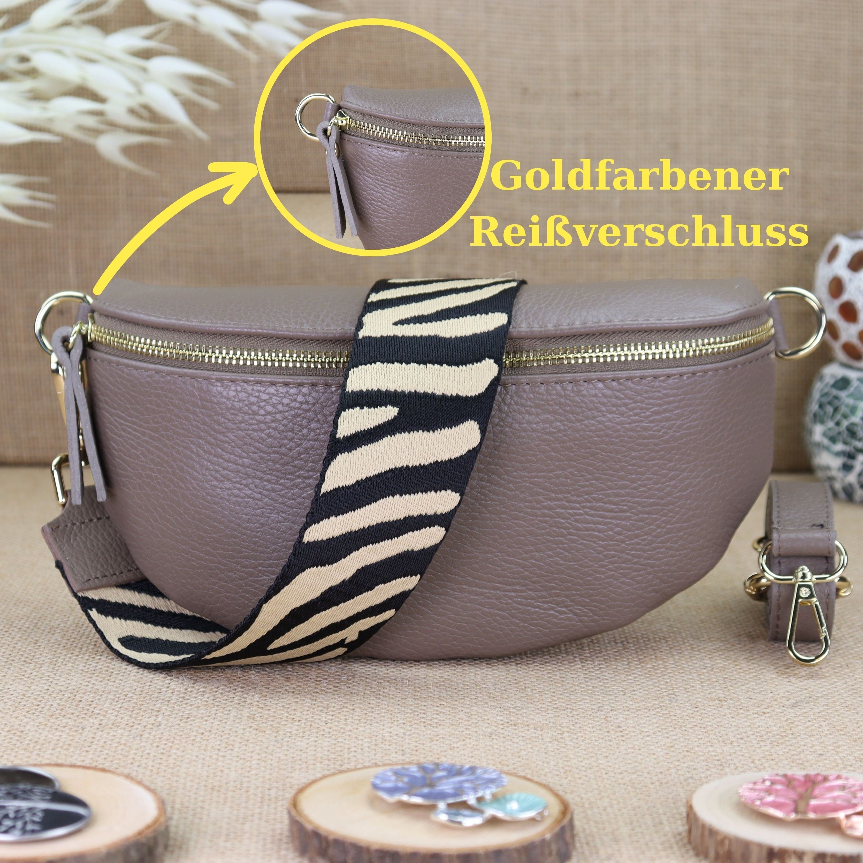 Bauchtasche Leder für Damen,Crossbody Bag Leder Damen,Crossbody Tasche Leder,Echtleder Frauen Tasche,Geschenk für Sie,Goldfarbene Ledertasche,Leder Gürteltasche Frauen,Leder Handtasche,Leder Hüfttasche für Frauen,Ledertasche mit Reißverschluss,Schulterrie