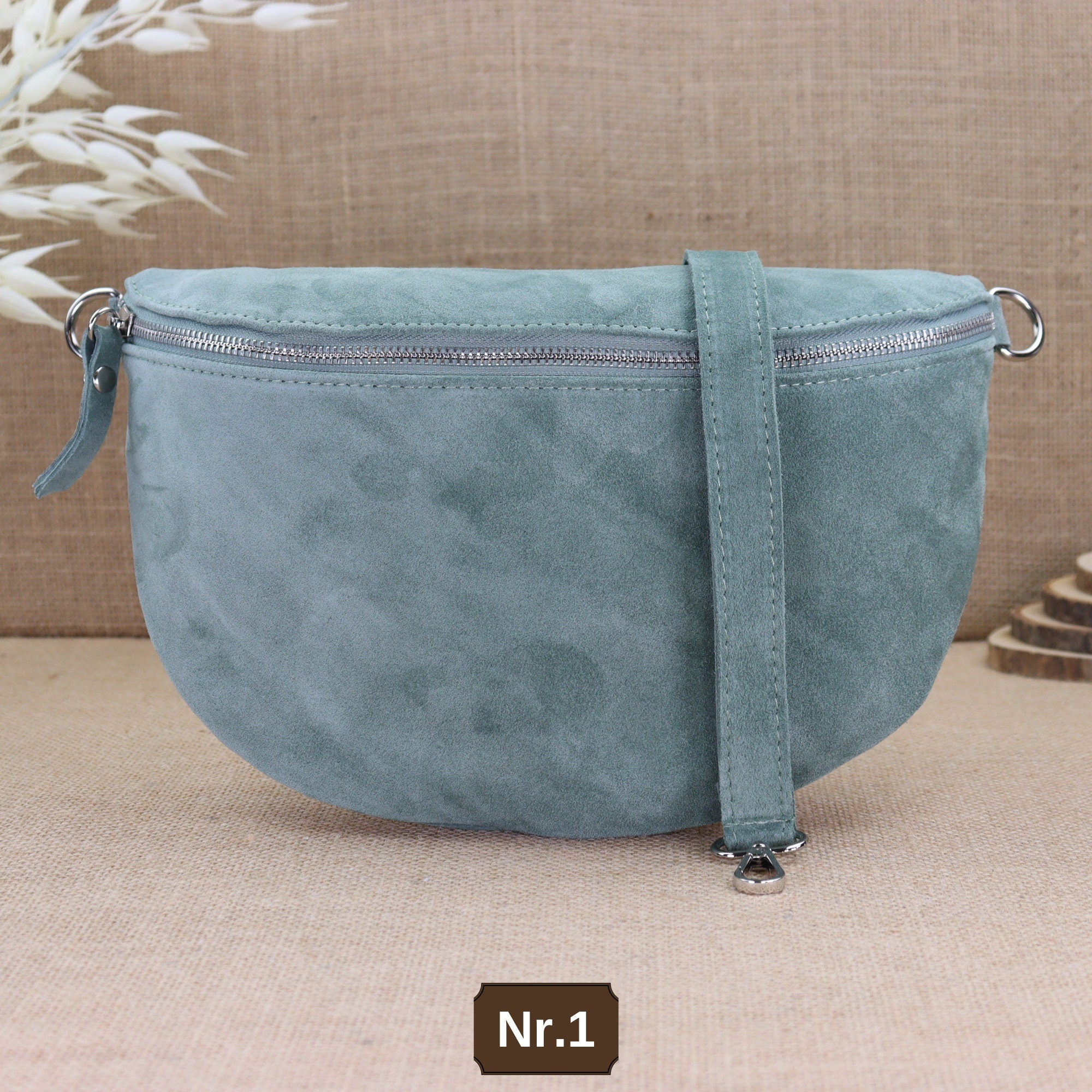 Bauchtasche Leder für Damen,Crossbody Tasche Leder,Leder Gürteltasche Frauen,Leder Handtasche,Leder Tasche,Rauleder-Gürteltasche Frauen,Schulterriementasche,Schultertasche Leder Frauen,Veloursleder Crossbody Tasche,Wildleder Crossbody Bag Damen,Wildleder