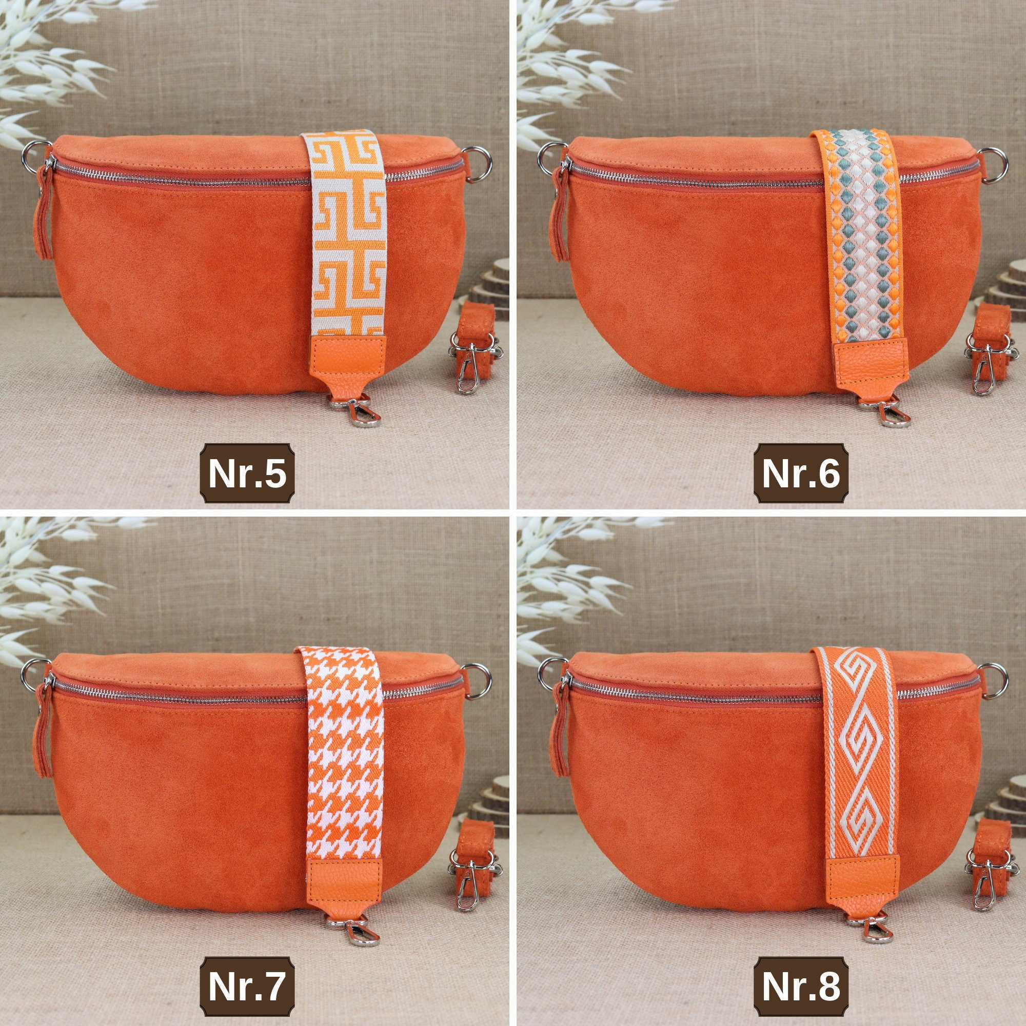 Bauchtasche Leder für Damen,Crossbody Tasche Leder,Leder Gürteltasche Frauen,Leder Handtasche,Leder Tasche,Rauleder-Gürteltasche Frauen,Schulterriementasche,Schultertasche Leder Frauen,Veloursleder Crossbody Tasche,Wildleder Crossbody Bag Damen,Wildleder