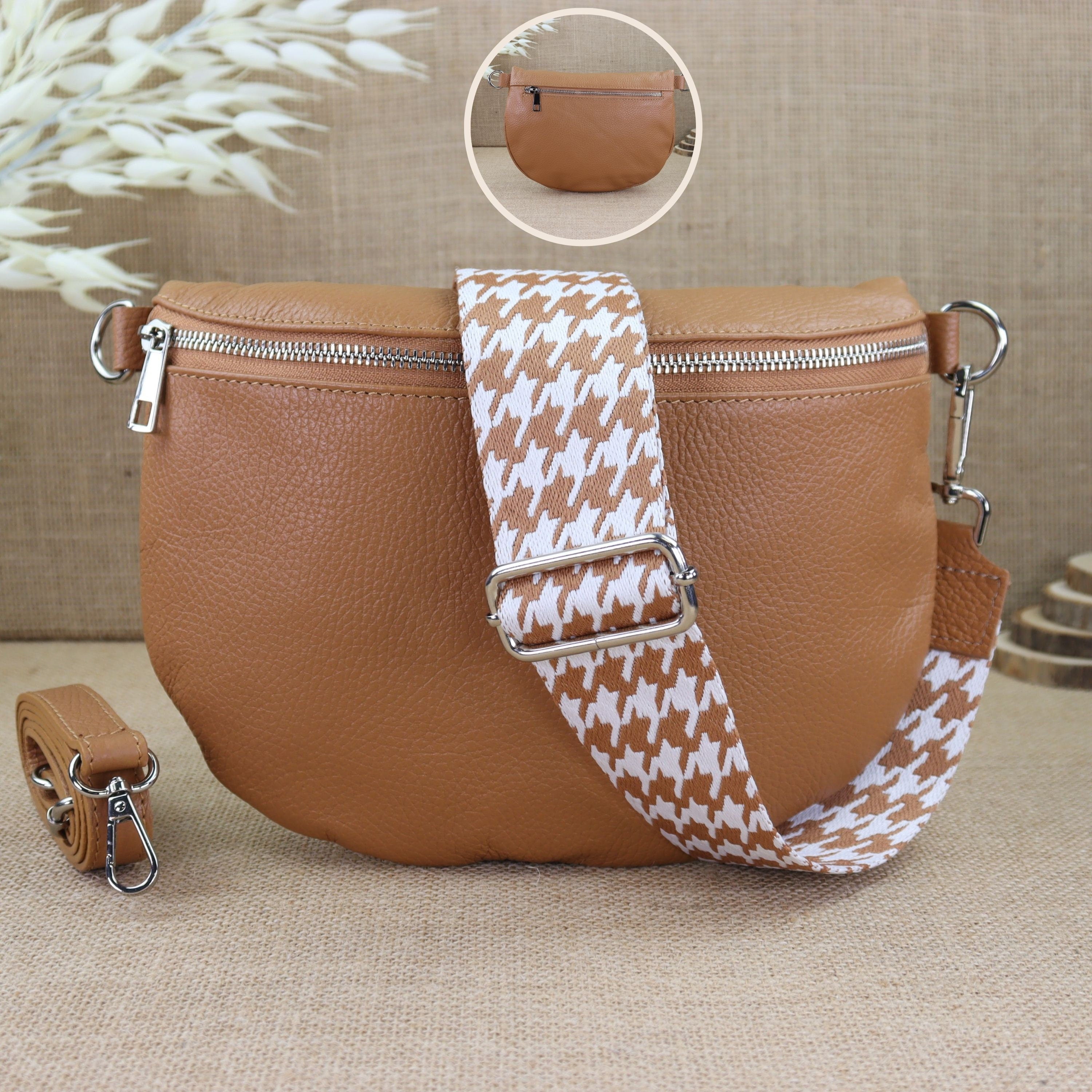 Bauchtasche Leder für Damen,Crossbody Bag Leder Damen,Crossbody Tasche Leder,Echtleder Frauen Tasche,Leder Gürteltasche Frauen,Leder Handtasche,Leder Hüfttasche für Frauen,Leder Tasche,Ledertasche mit Reißverschluss,Schulterriementasche,Schultertasche Led