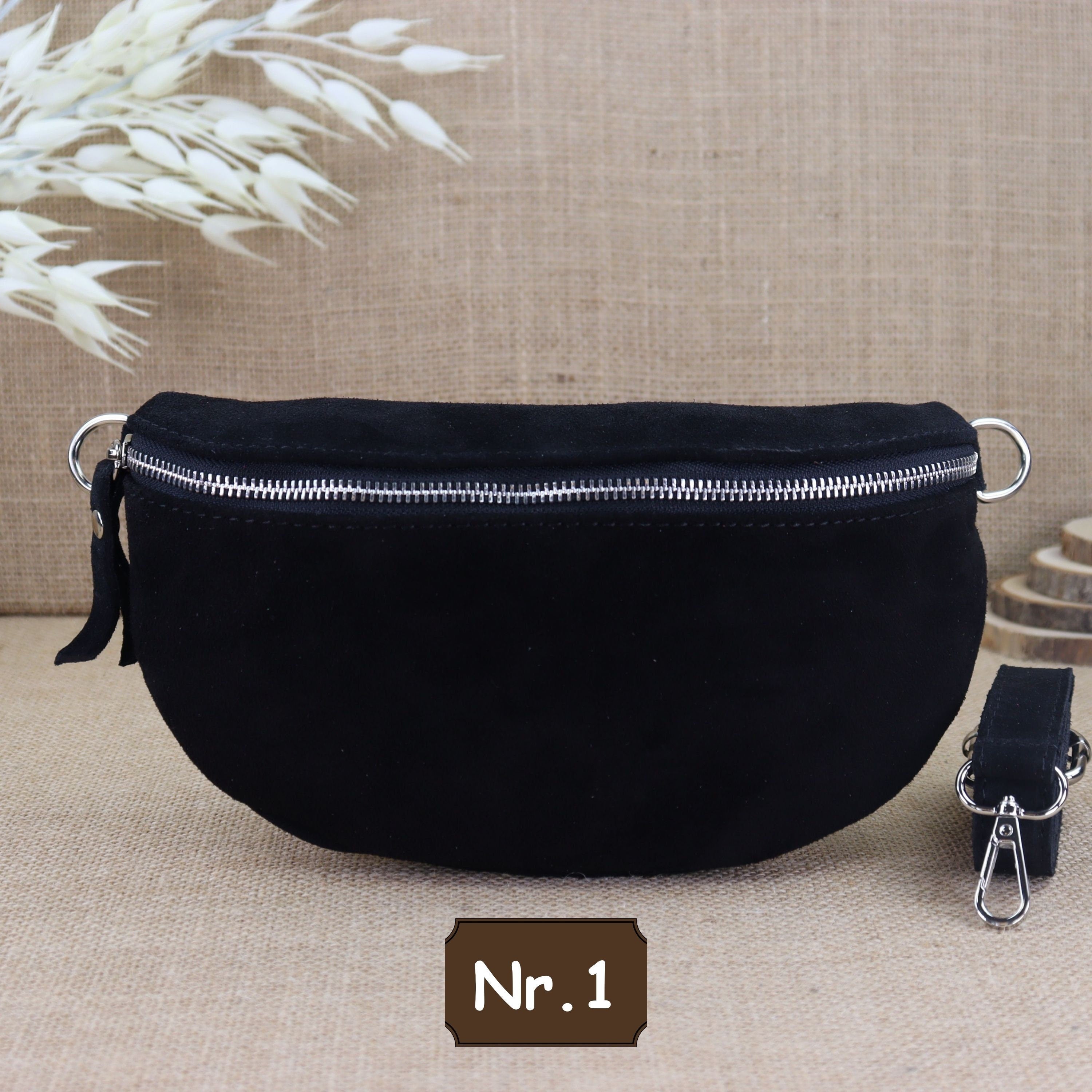 Bauchtasche Leder für Damen,Crossbody Tasche Leder,Leder Gürteltasche Frauen,Leder Handtasche,Leder Tasche,Rauleder-Gürteltasche Frauen,Schulterriementasche,Schultertasche Leder Frauen,Veloursleder Crossbody Tasche,Wildleder Crossbody Bag Damen,Wildleder