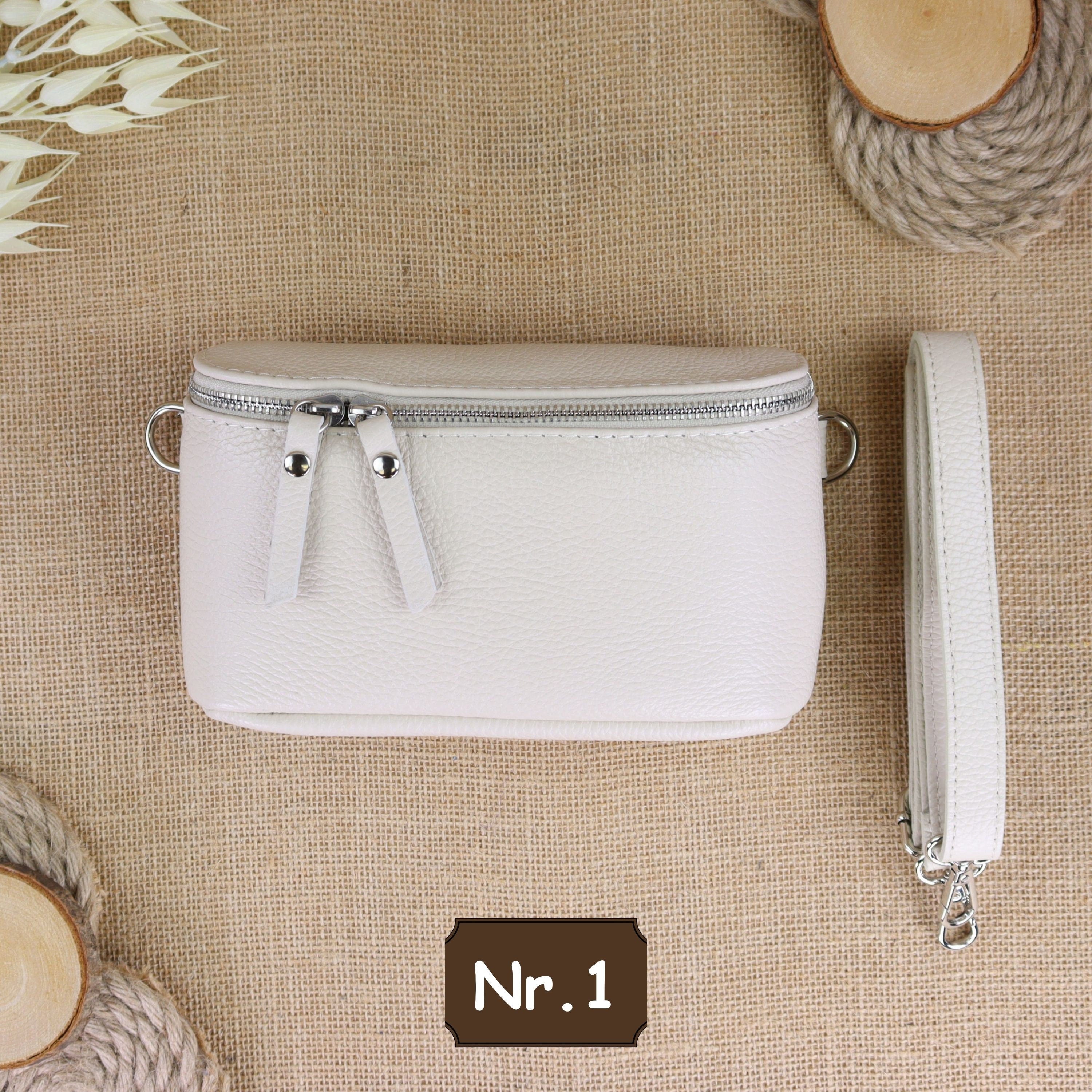 Bauchtasche Leder für Damen,Crossbody Bag Leder Damen,Crossbody Tasche Leder,Leder Gürteltasche Frauen,Leder Handtasche,Leder Hüfttasche für Frauen,Leder Tasche,Ledertasche mit Reißverschluss,Schulterriementasche,Schultertasche Leder Frauen,Silber,Tasche