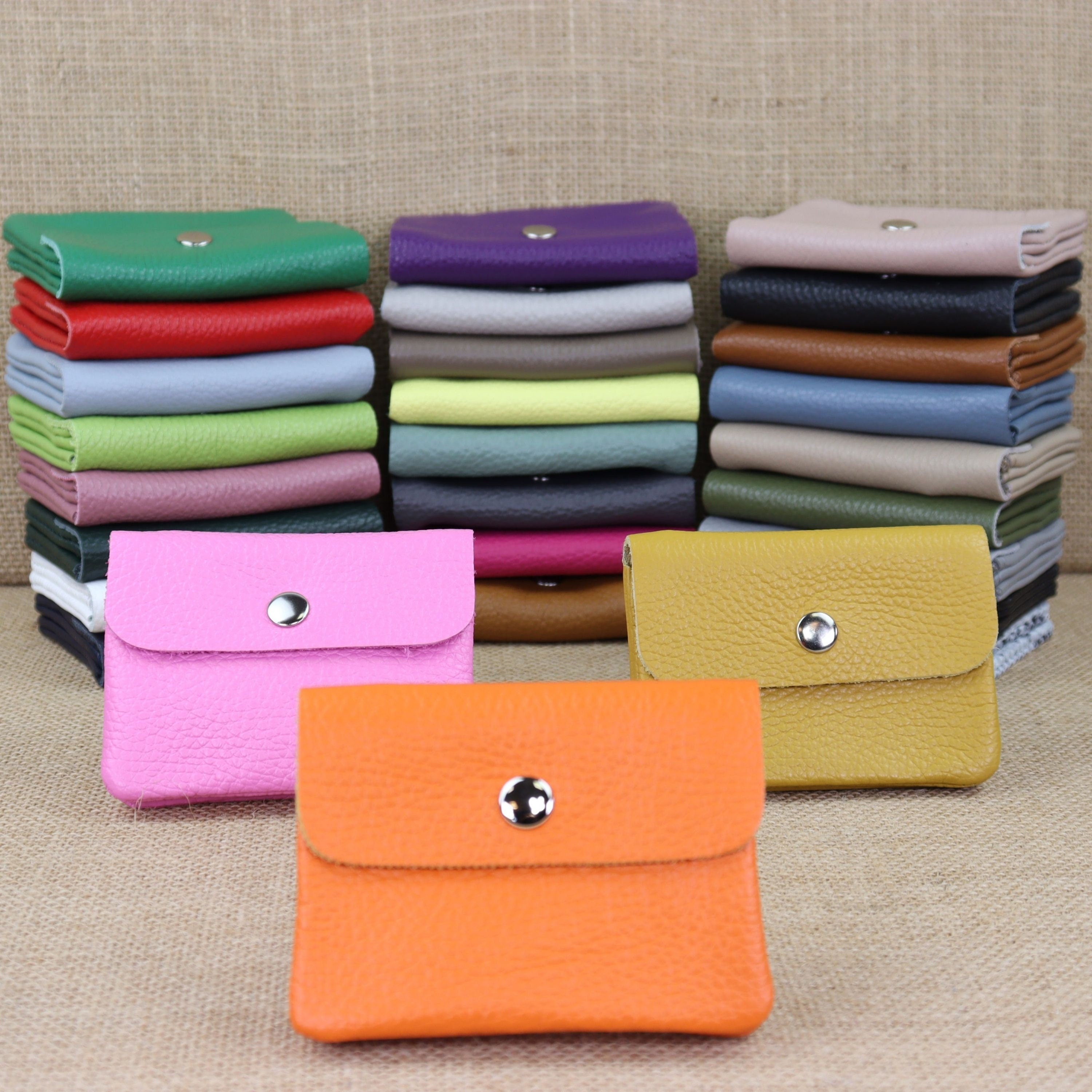 Brieftasche mit Druckknopf,Brieftasche mit vielen Fächern,Geburtstagsgeschenke,Kartenhalter Leder Geldbörse,Klein Handgefertigte Geldbörse,Klein Leder Damen Portemonnaie,Leder Münztasche,Mini Leder Damen Geldbeutel,Mini Leder Frauen Geldbörse,minimalistis