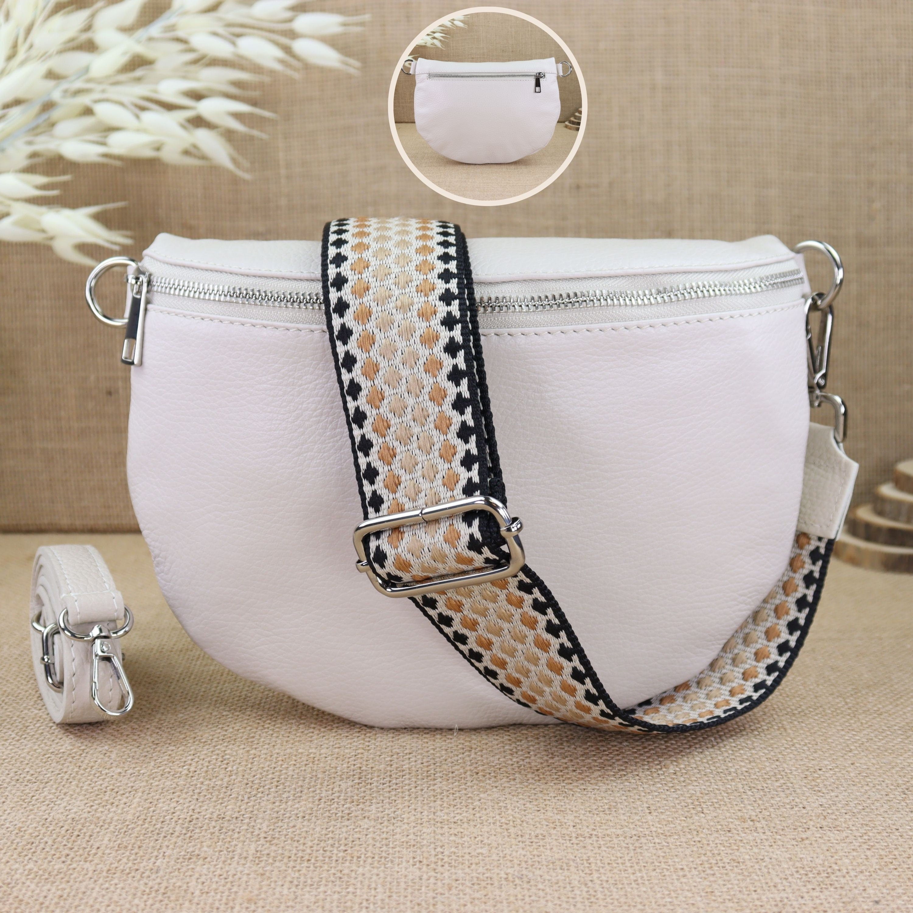 Bauchtasche Leder für Damen,Crossbody Bag Leder Damen,Crossbody Tasche Leder,Echtleder Frauen Tasche,Leder Gürteltasche Frauen,Leder Handtasche,Leder Hüfttasche für Frauen,Leder Tasche,Ledertasche mit Reißverschluss,Schulterriementasche,Schultertasche Led