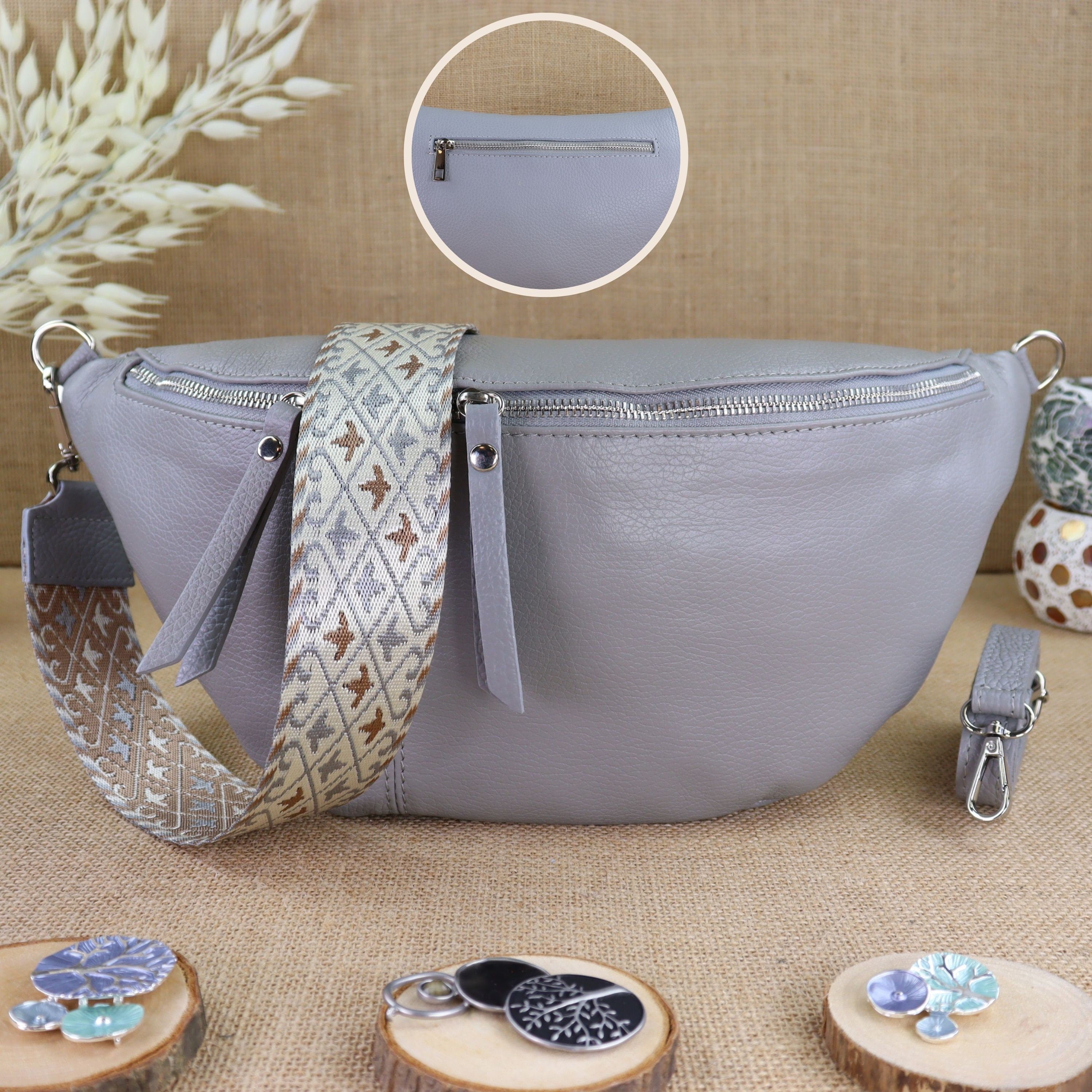 Bauchtasche Leder für Damen,Crossbody Bag Leder Damen,Crossbody Tasche Leder,Leder Gürteltasche Frauen,Leder Handtasche,Leder Hüfttasche für Frauen,Leder Tasche,Ledertasche mit Reißverschluss,Schulterriementasche,Schultertasche Leder Frauen,Tasche mit gem