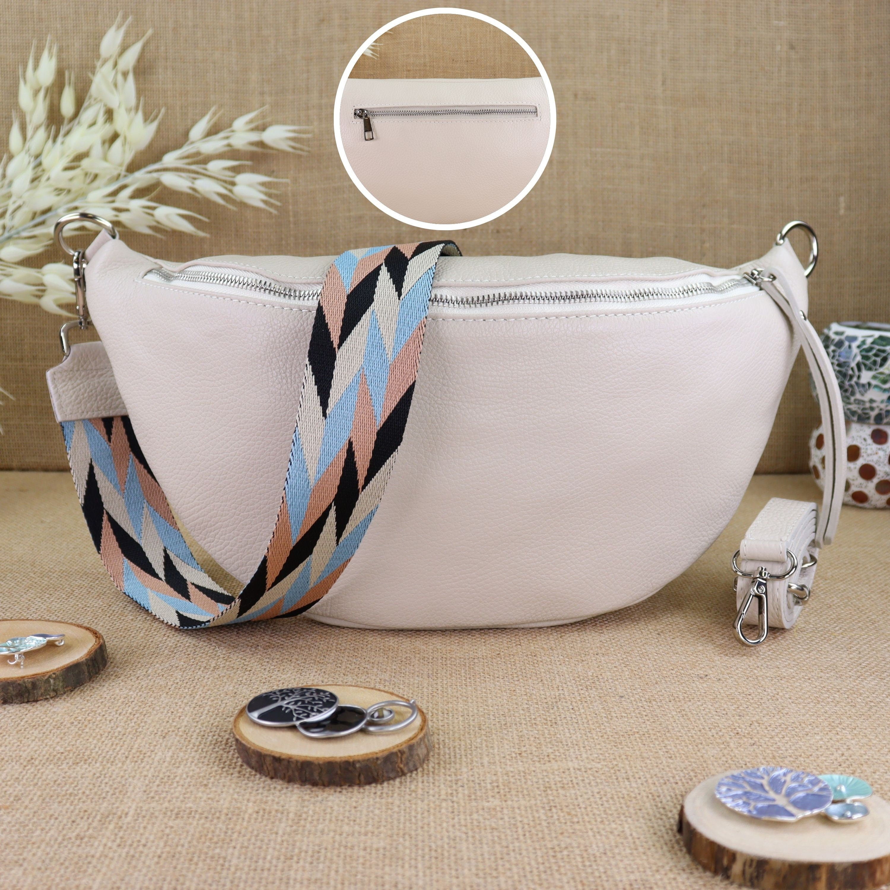 Bauchtasche Leder für Damen,Crossbody Bag Leder Damen,Crossbody Tasche Leder,Leder Gürteltasche Frauen,Leder Handtasche,Leder Hüfttasche für Frauen,Leder Tasche,Ledertasche mit Reißverschluss,Schulterriementasche,Schultertasche Leder Frauen,Tasche mit gem