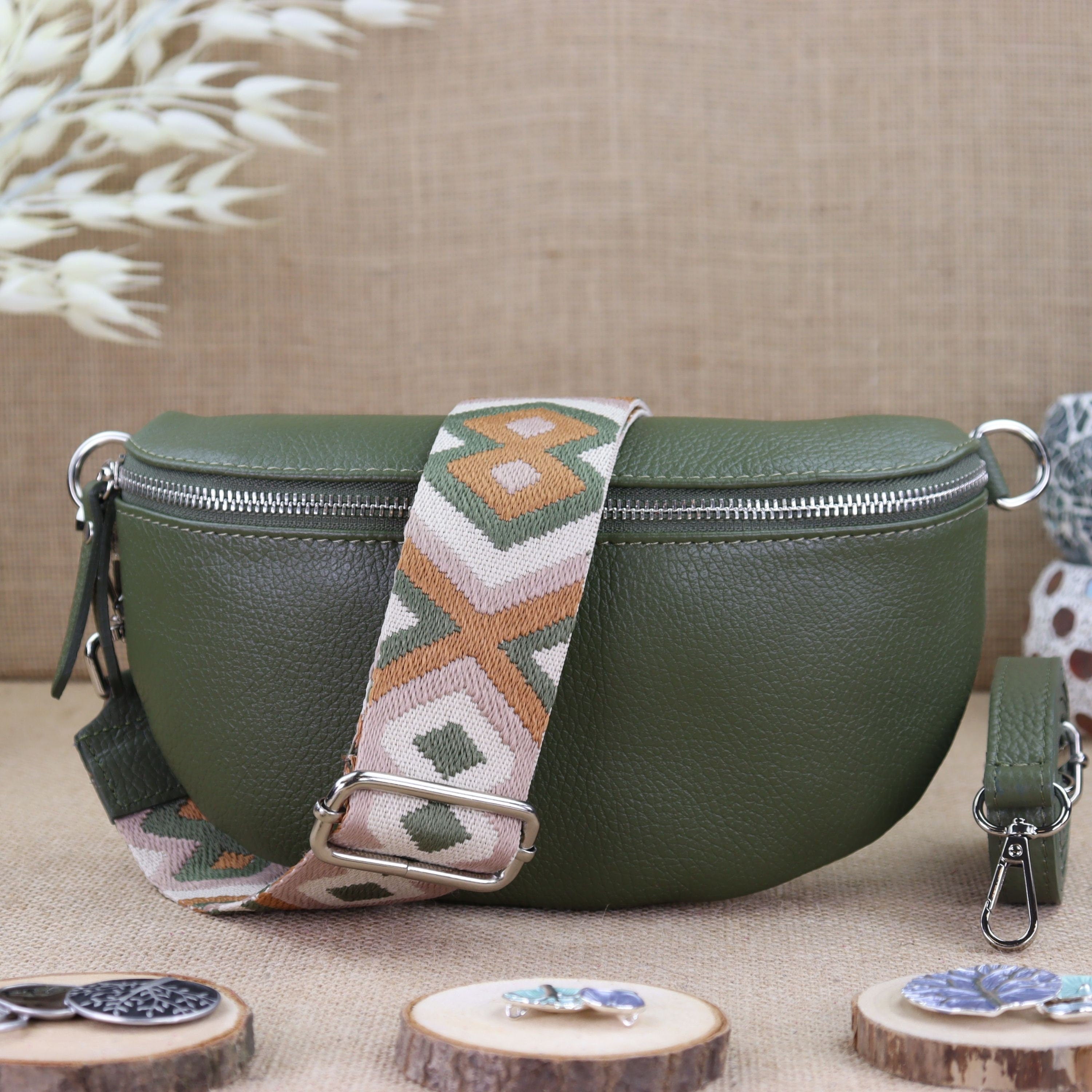 Bauchtasche Leder für Damen,Crossbody Bag Leder Damen,Crossbody Tasche Leder,Echtleder Frauen Tasche,Leder Gürteltasche Frauen,Leder Handtasche,Leder Hüfttasche für Frauen,Leder Tasche,Ledertasche mit Reißverschluss,Schulterriementasche,Schultertasche Led