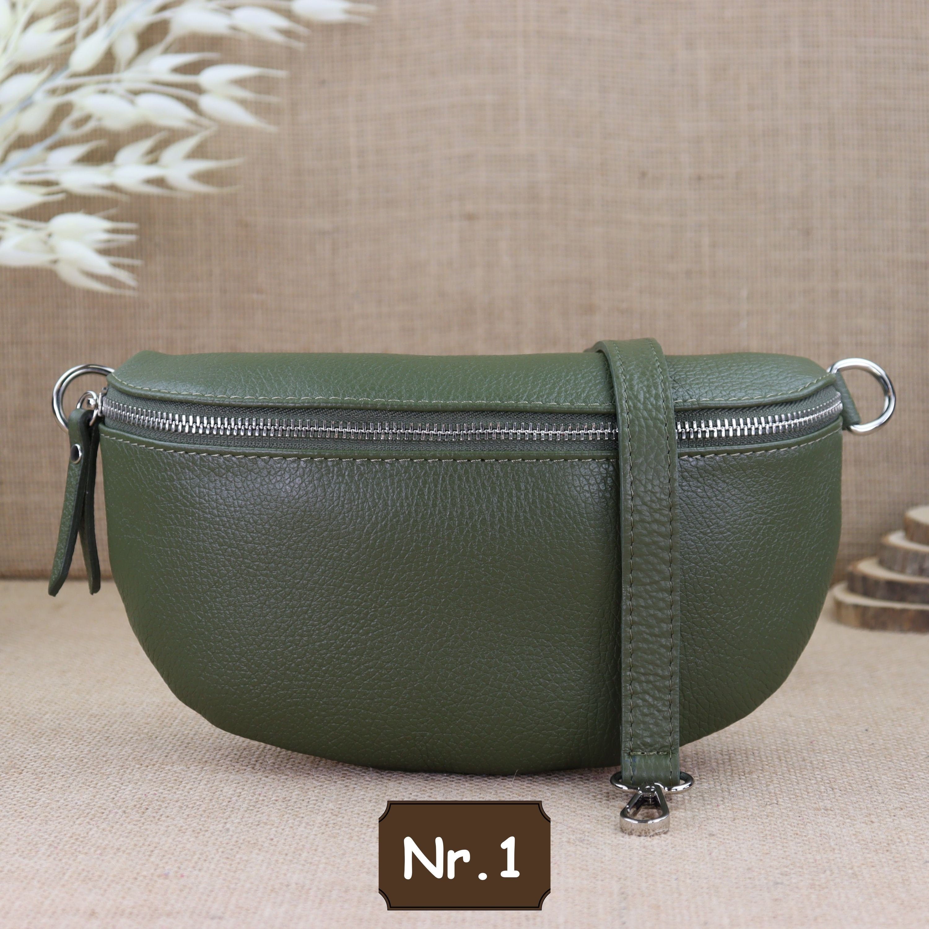 Bauchtasche Leder für Damen,Crossbody Bag Leder Damen,Crossbody Tasche Leder,Echtleder Frauen Tasche,Leder Gürteltasche Frauen,Leder Handtasche,Leder Hüfttasche für Frauen,Leder Tasche,Ledertasche mit Reißverschluss,Schulterriementasche,Schultertasche Led