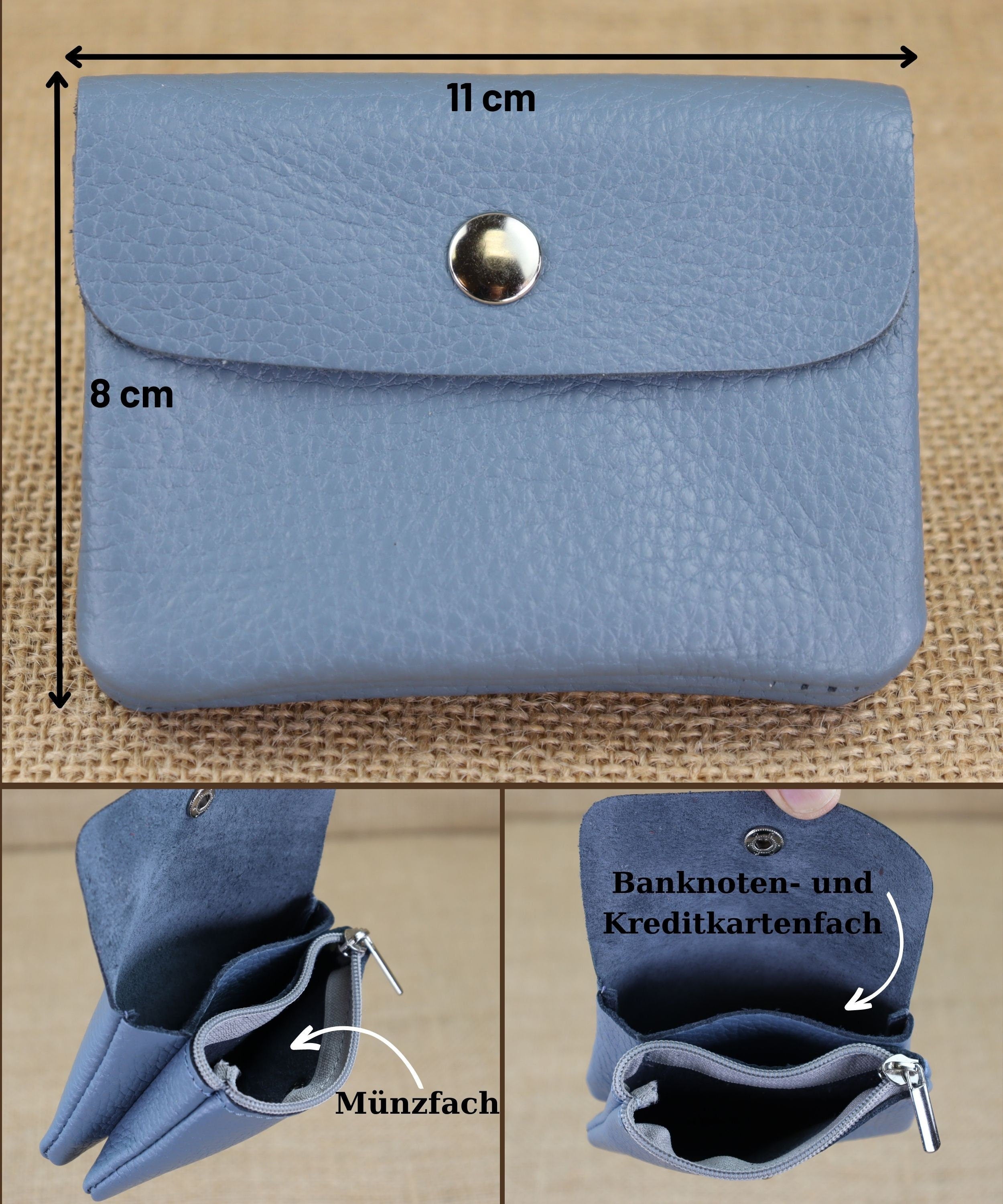 Brieftasche mit Druckknopf,Brieftasche mit vielen Fächern,Geburtstagsgeschenke,Kartenhalter Leder Geldbörse,Klein Handgefertigte Geldbörse,Klein Leder Damen Portemonnaie,Leder Münztasche,Mini Leder Damen Geldbeutel,Mini Leder Frauen Geldbörse,minimalistis
