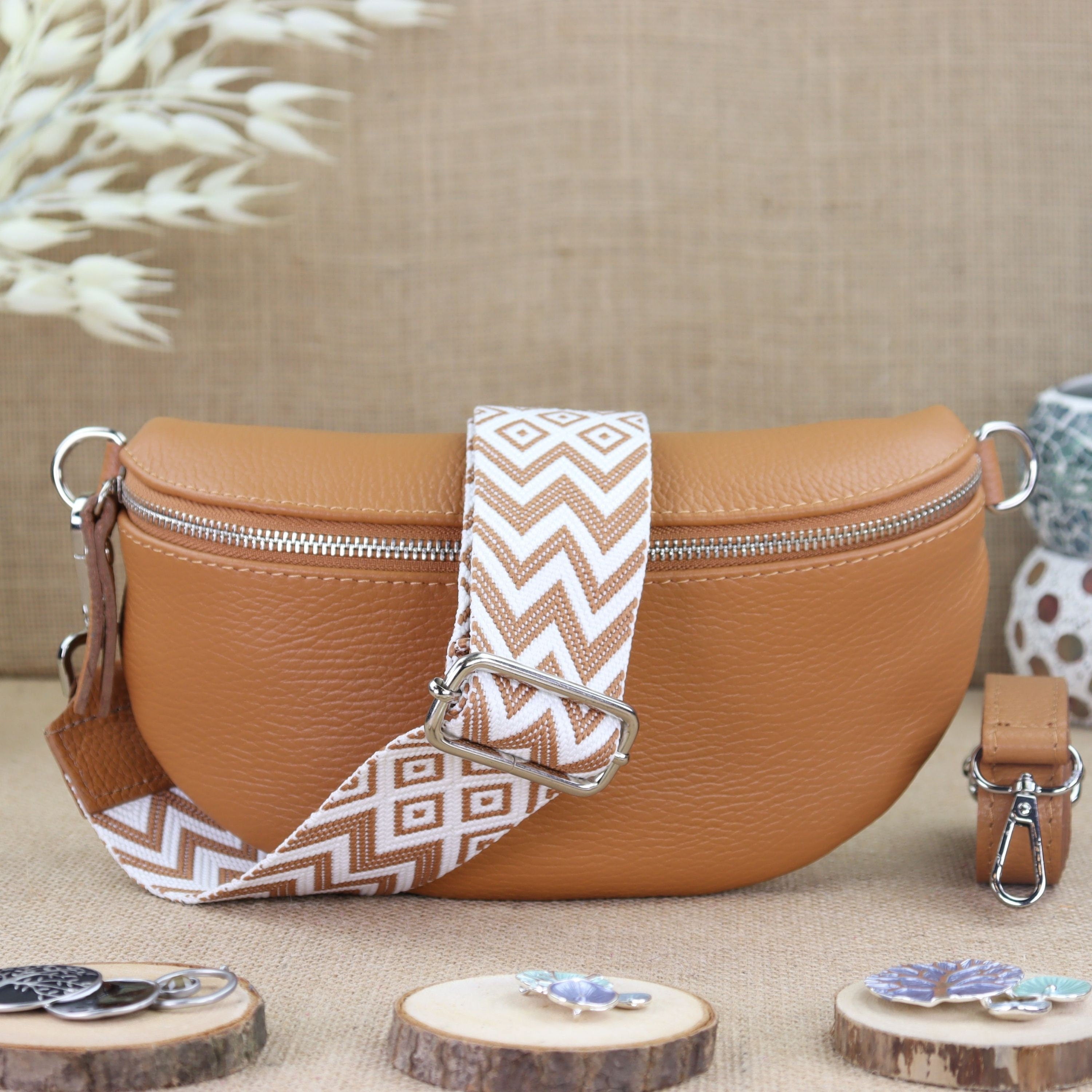 Bauchtasche Leder für Damen,Crossbody Bag Leder Damen,Crossbody Tasche Leder,Echtleder Frauen Tasche,Leder Gürteltasche Frauen,Leder Handtasche,Leder Hüfttasche für Frauen,Leder Tasche,Ledertasche mit Reißverschluss,Schulterriementasche,Schultertasche Led