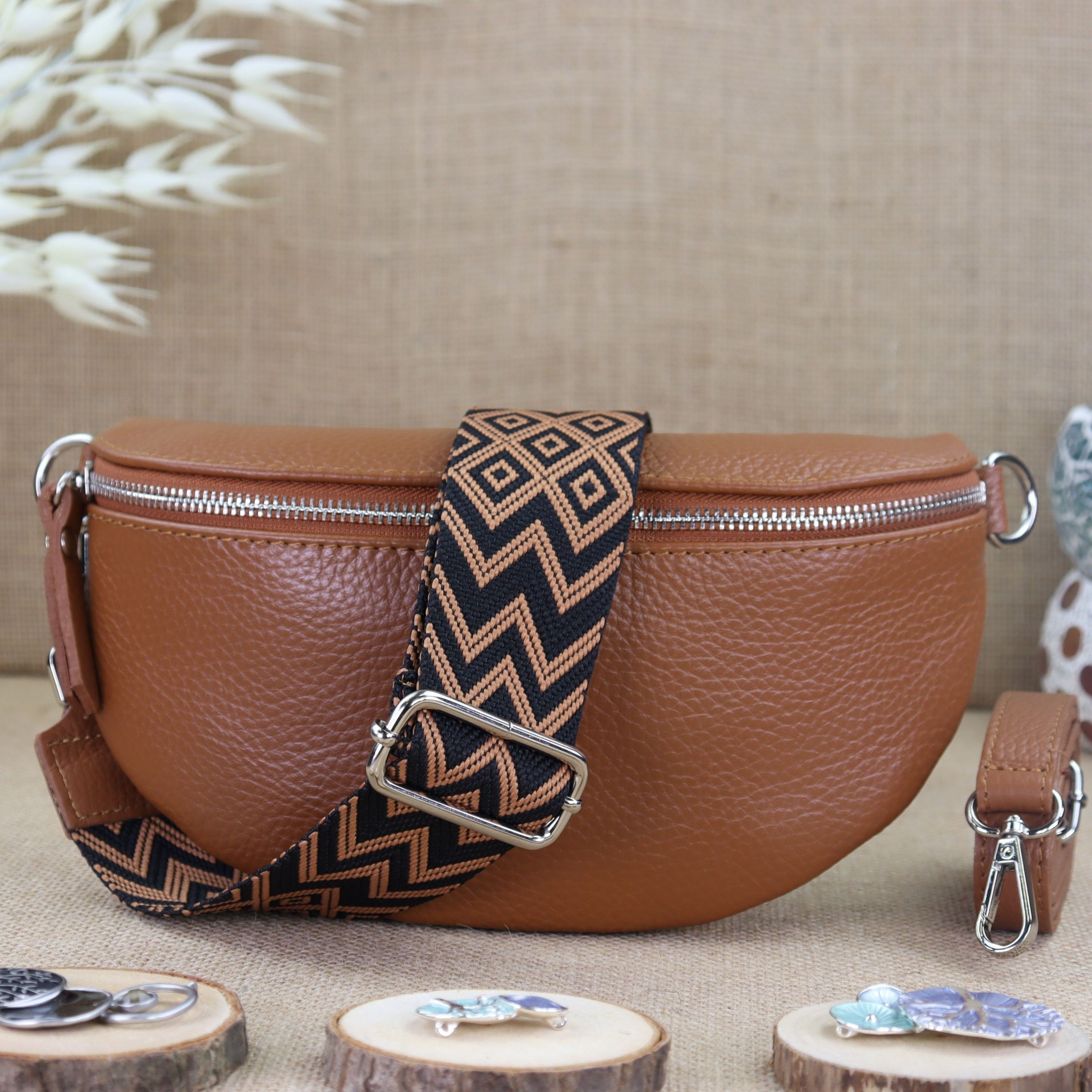 Bauchtasche Leder für Damen,Crossbody Bag Leder Damen,Crossbody Tasche Leder,Echtleder Frauen Tasche,Leder Gürteltasche Frauen,Leder Handtasche,Leder Hüfttasche für Frauen,Leder Tasche,Ledertasche mit Reißverschluss,Schulterriementasche,Schultertasche Led