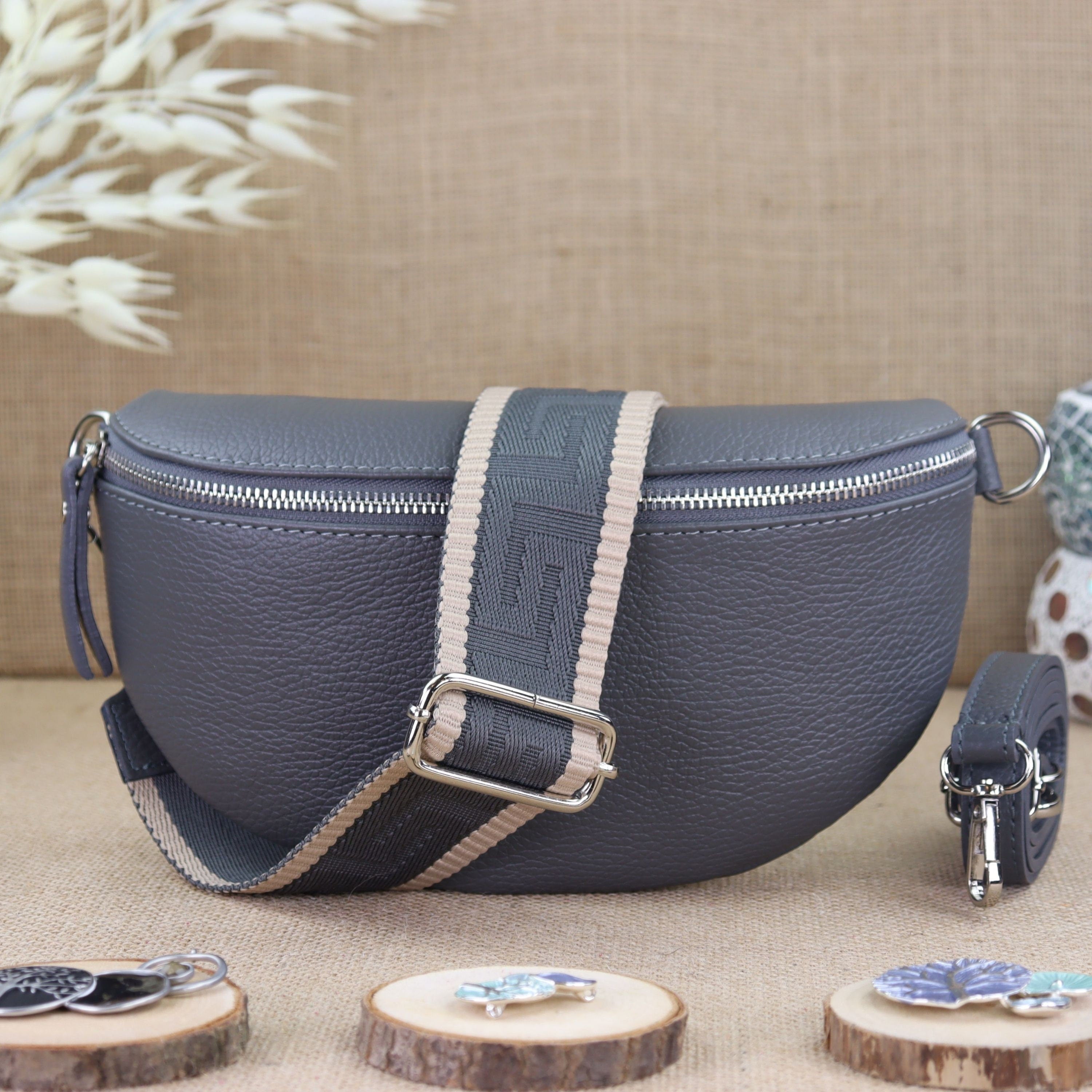 Bauchtasche Leder für Damen,Crossbody Bag Leder Damen,Crossbody Tasche Leder,Echtleder Frauen Tasche,Leder Gürteltasche Frauen,Leder Handtasche,Leder Hüfttasche für Frauen,Leder Tasche,Ledertasche mit Reißverschluss,Schulterriementasche,Schultertasche Led