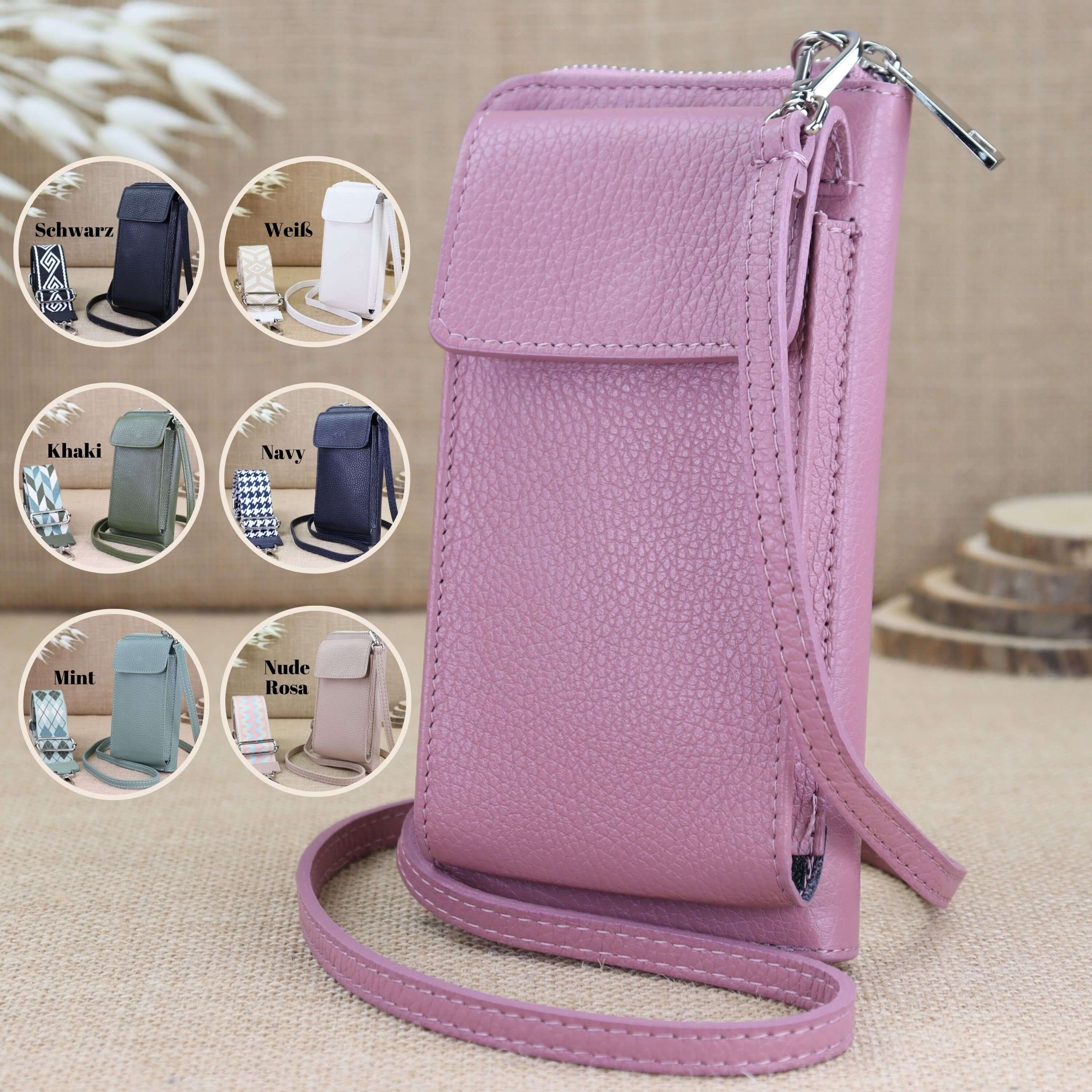 Bauchtasche Leder für Damen,Crossbody Bag Leder Damen,Crossbody Tasche Leder,Geldbeutel Leder Portemonnaie,Leder Geldbörse Handytasche,Leder Gürteltasche Frauen,Leder Hüfttasche für Frauen,Ledertasche mit Reißverschluss,Schulterriementasche,Schultertasche