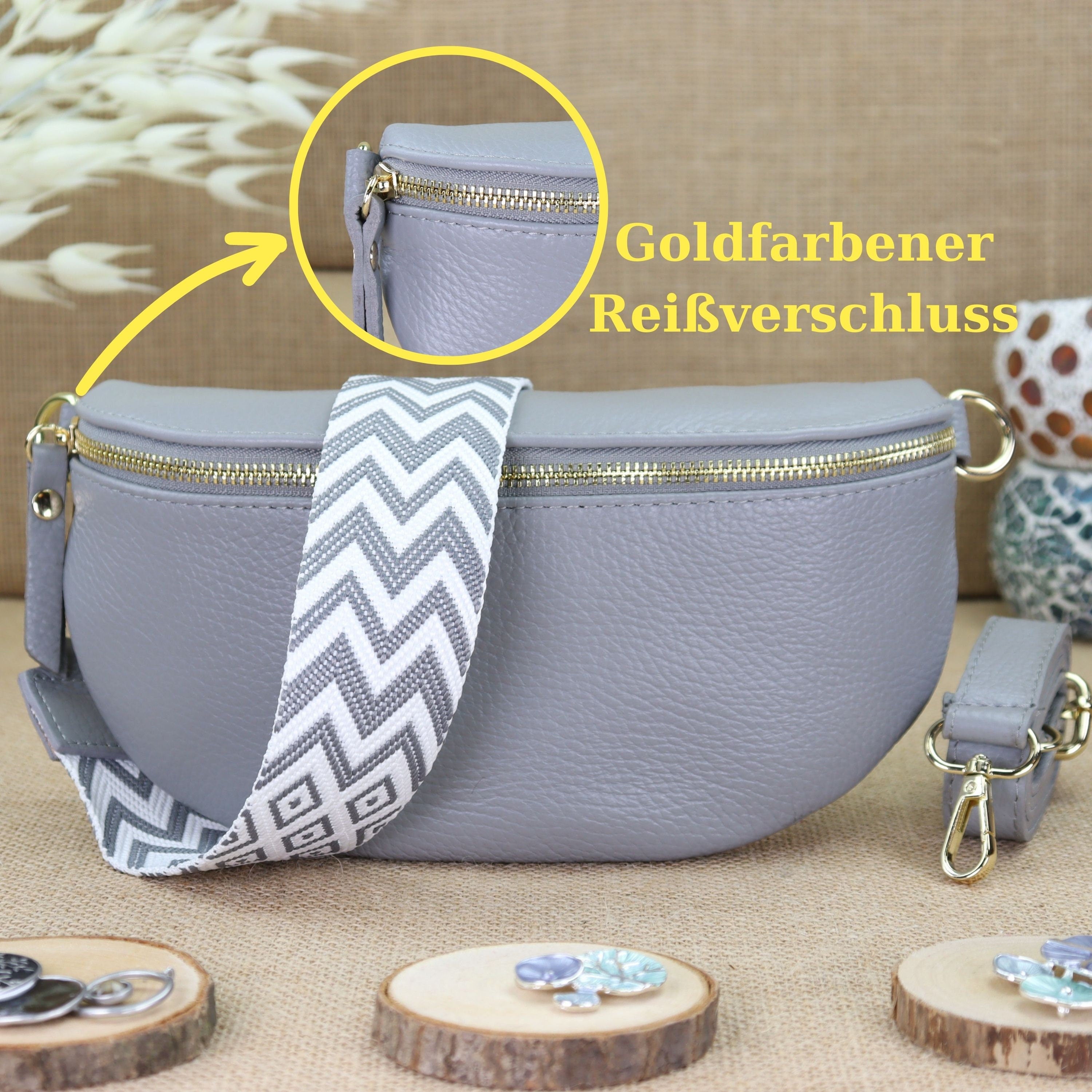 Bauchtasche Leder für Damen,Crossbody Bag Leder Damen,Crossbody Tasche Leder,Echtleder Frauen Tasche,Geschenk für Sie,Goldfarbene Ledertasche,Leder Gürteltasche Frauen,Leder Handtasche,Leder Hüfttasche für Frauen,Ledertasche mit Reißverschluss,Schulterrie