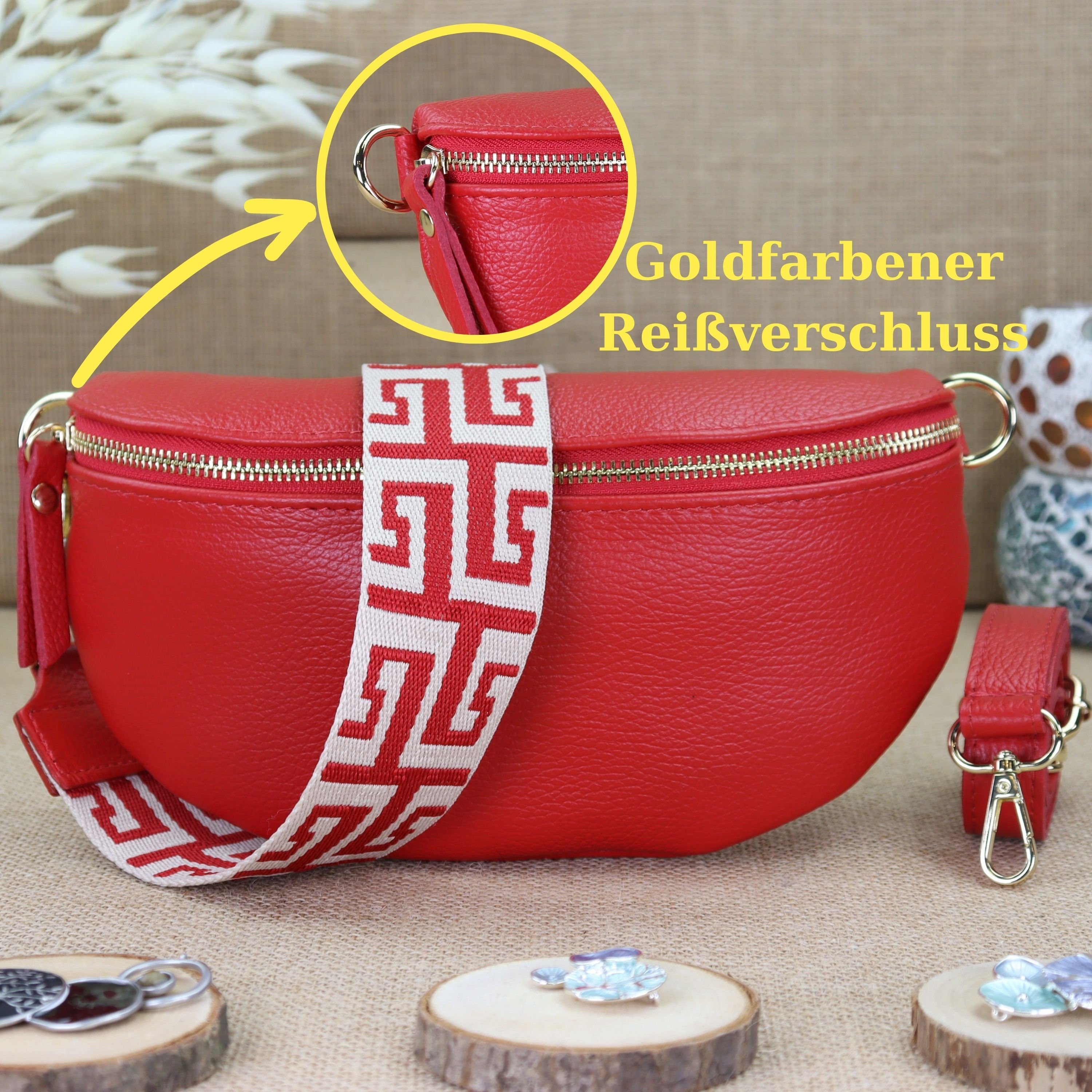 Bauchtasche Leder für Damen,Crossbody Bag Leder Damen,Crossbody Tasche Leder,Echtleder Frauen Tasche,Geschenk für Sie,Goldfarbene Ledertasche,Leder Gürteltasche Frauen,Leder Handtasche,Leder Hüfttasche für Frauen,Ledertasche mit Reißverschluss,Schulterrie