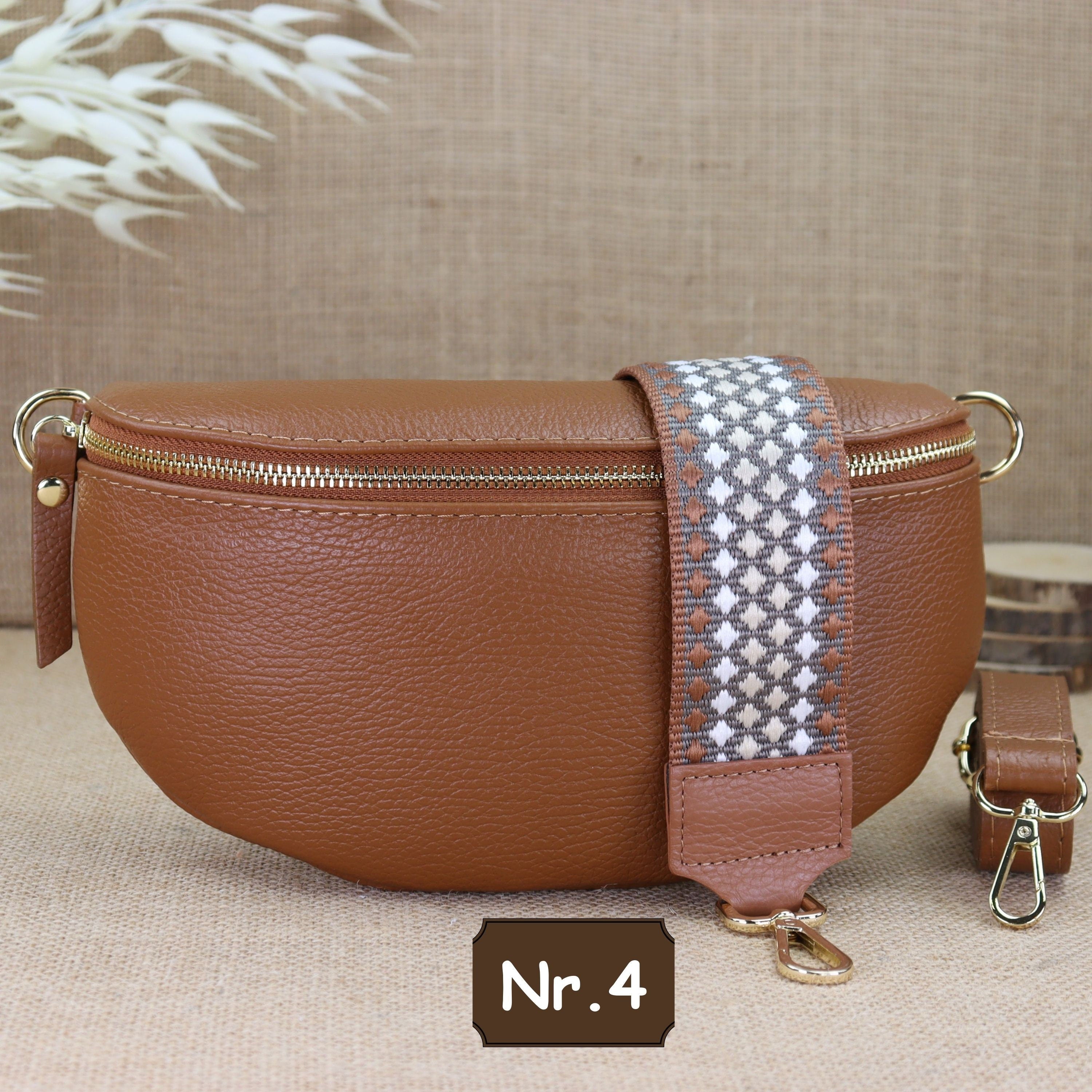 Bauchtasche Leder für Damen,Crossbody Bag Leder Damen,Crossbody Tasche Leder,Echtleder Frauen Tasche,Geschenk für Sie,Goldfarbene Ledertasche,Leder Gürteltasche Frauen,Leder Handtasche,Leder Hüfttasche für Frauen,Ledertasche mit Reißverschluss,Schulterrie