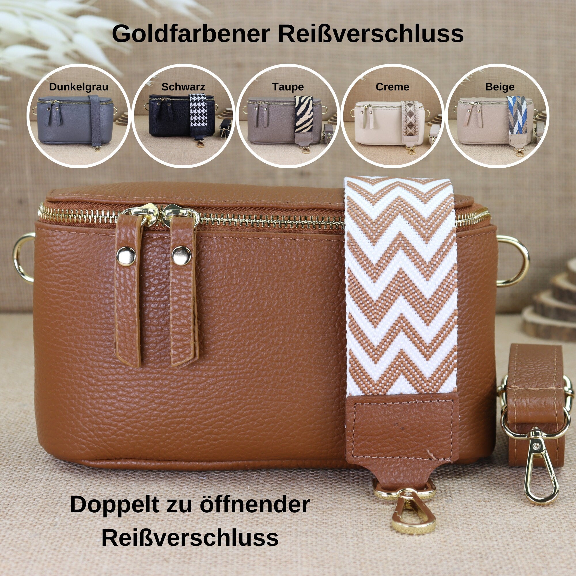 Bauchtasche Leder für Damen,Crossbody Bag Leder Damen,Crossbody Tasche Leder,Leder Gürteltasche Frauen,Leder Handtasche,Leder Hüfttasche für Frauen,Leder Tasche,Ledertasche mit Reißverschluss,Schulterriementasche,Schultertasche Leder Frauen,Sportliche Tas