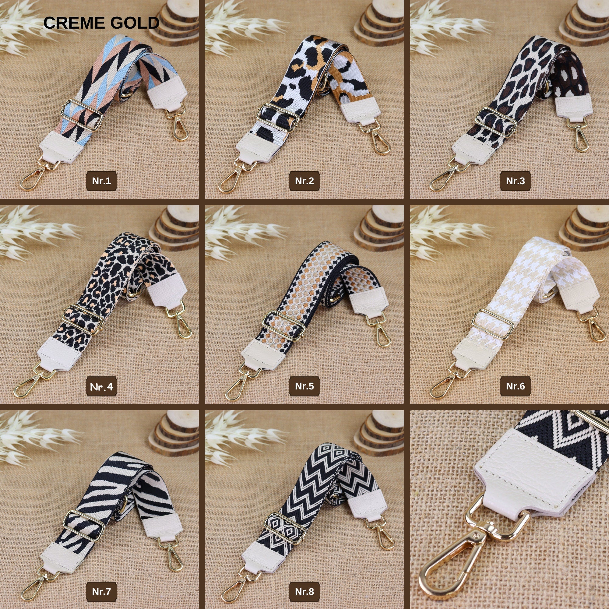 Breite Gurt für das Handgelenk,Breiter Crossbody-Gurt,Breiter Umhängetaschengurt,Gemustert breit Schulterriemen,Gemusterte breite Schultergurt,Gemusterte Breite Taschengurt,Gemusterte Leder-Kameragurte,Gemusterter Gürtel und Riemen,Gemusterter Handtaschen